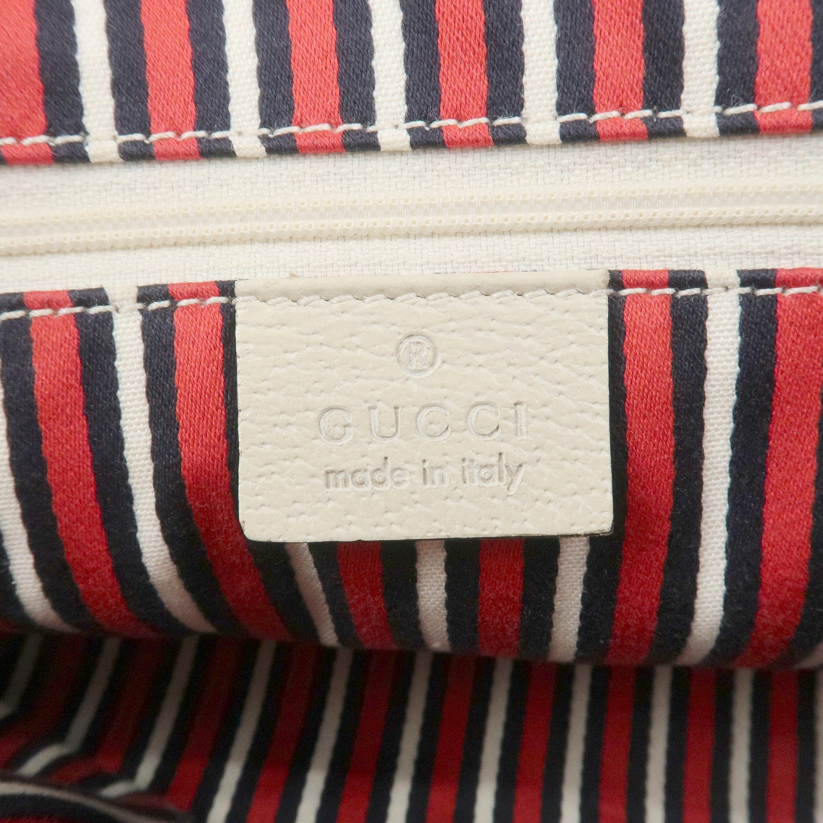 GUCCI Abbey Canvas Leather Tote Bag Shoulder Bag Dark Navy 141471