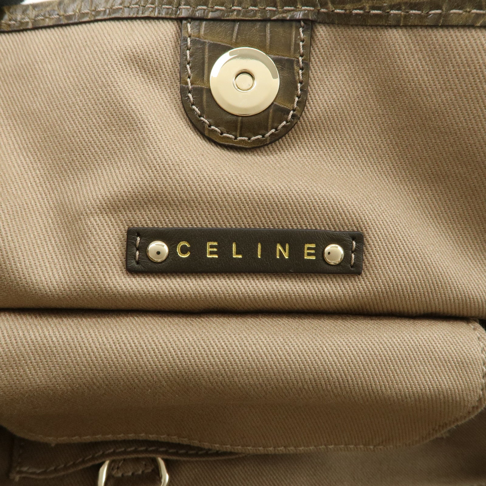 CELINE Macadam Bittersweet Shoulder Bag Tote Bag Hand Bag Beige