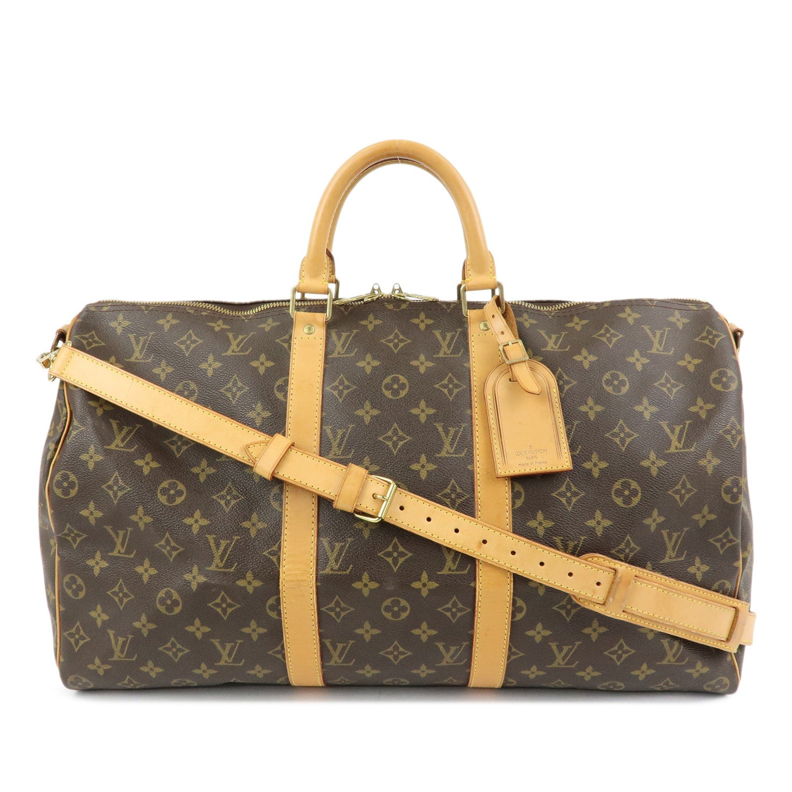 Louis Vuitton Monogram Keep All Bandouliere 50 Boston Bag M41416