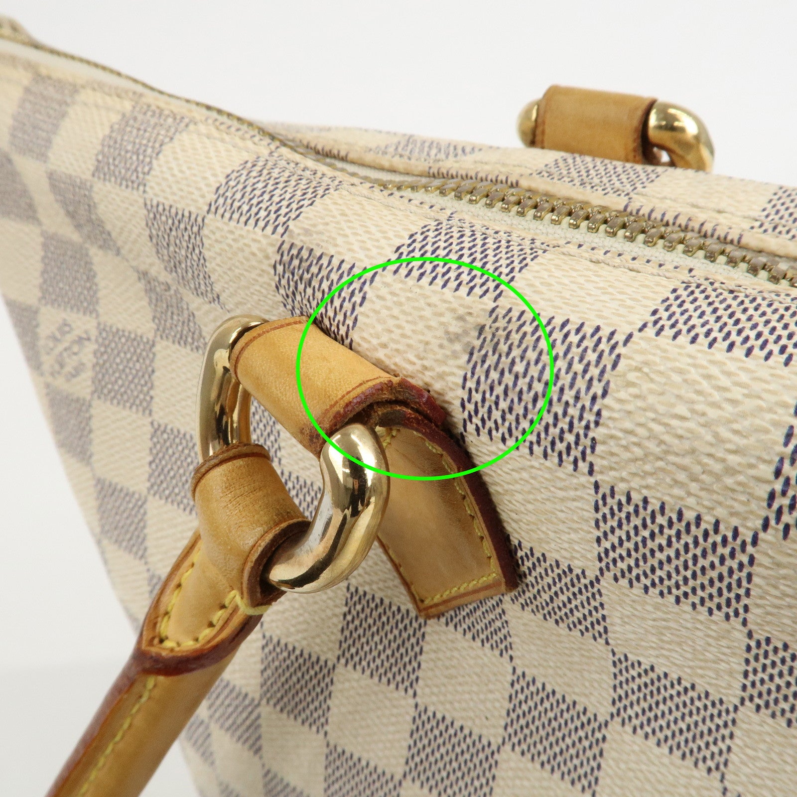 Louis Vuitton Damier Azur Saleya PM Tote Bag Hand Bag N51186