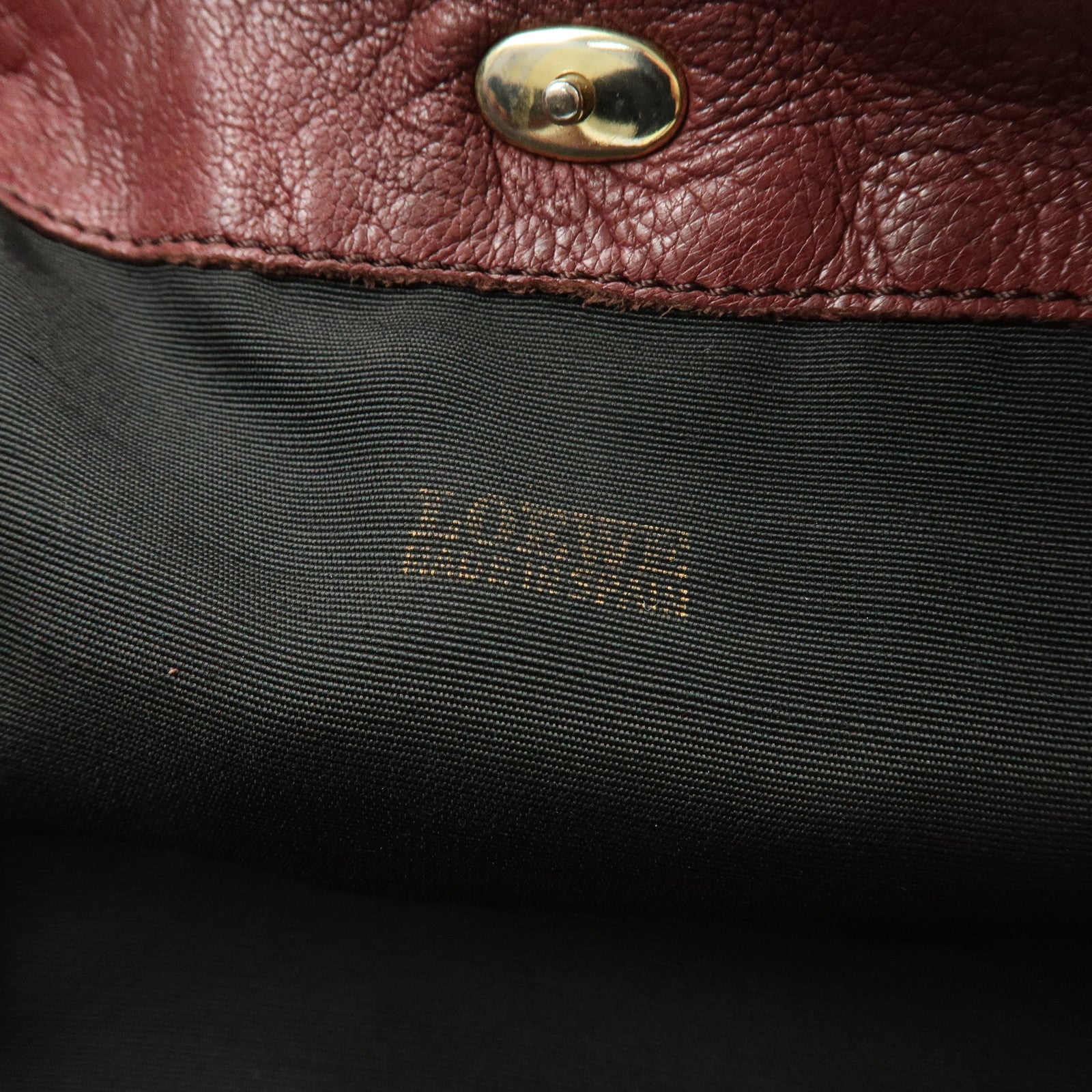 LOEWE Anagram Leather Tote Bag Shoulder Bag Bordeaux