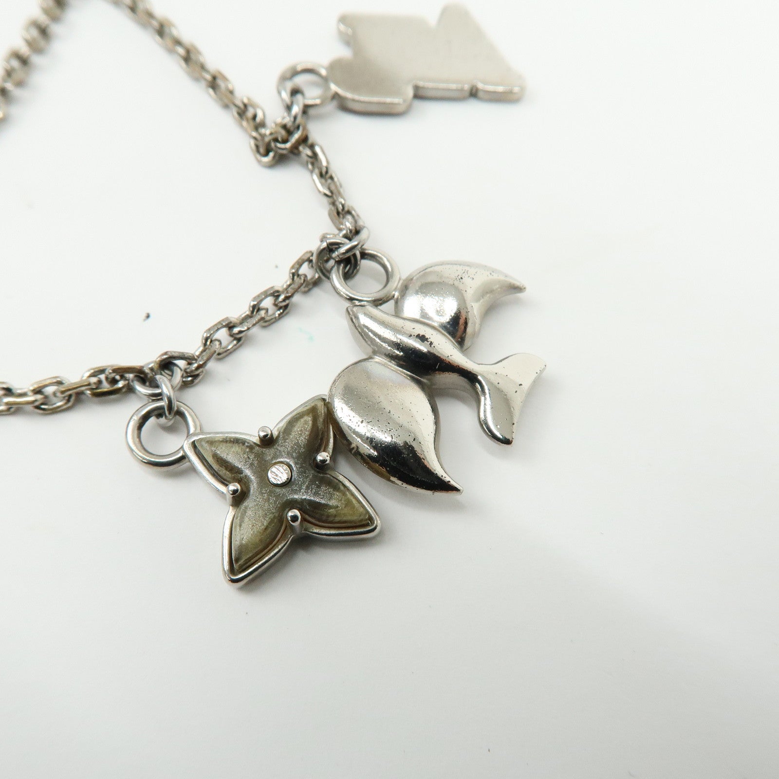 Louis Vuitton Collier LV Dove Metal Silver Necklace M00957