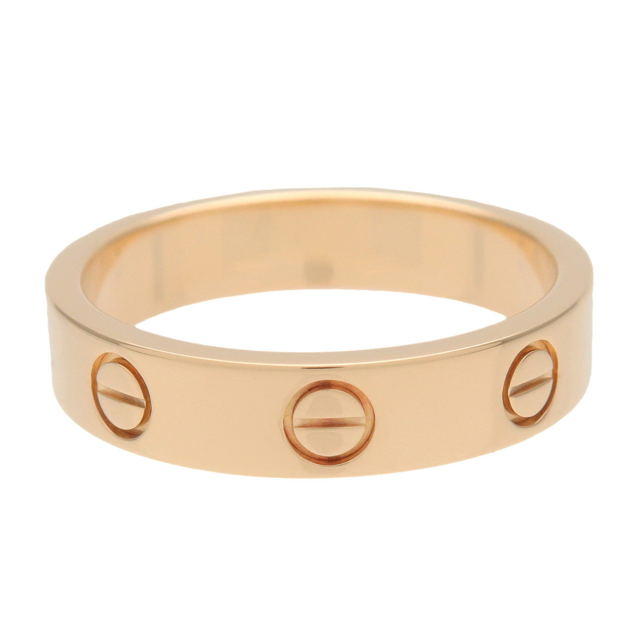 Cartier Mini Love 1P Diamond Ring K18 750YG Yellow Gold #51 US5.75