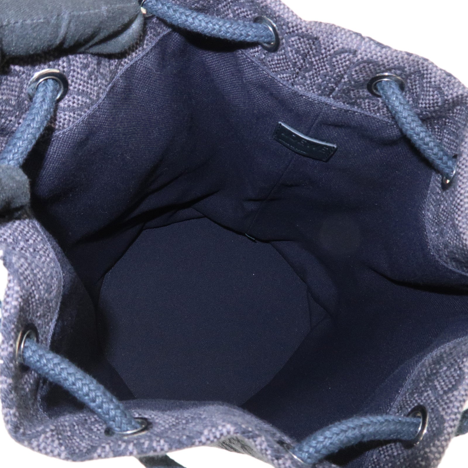 LOEWE Repeat Anagram Knot Jacguard Calf Leather Backpack Black