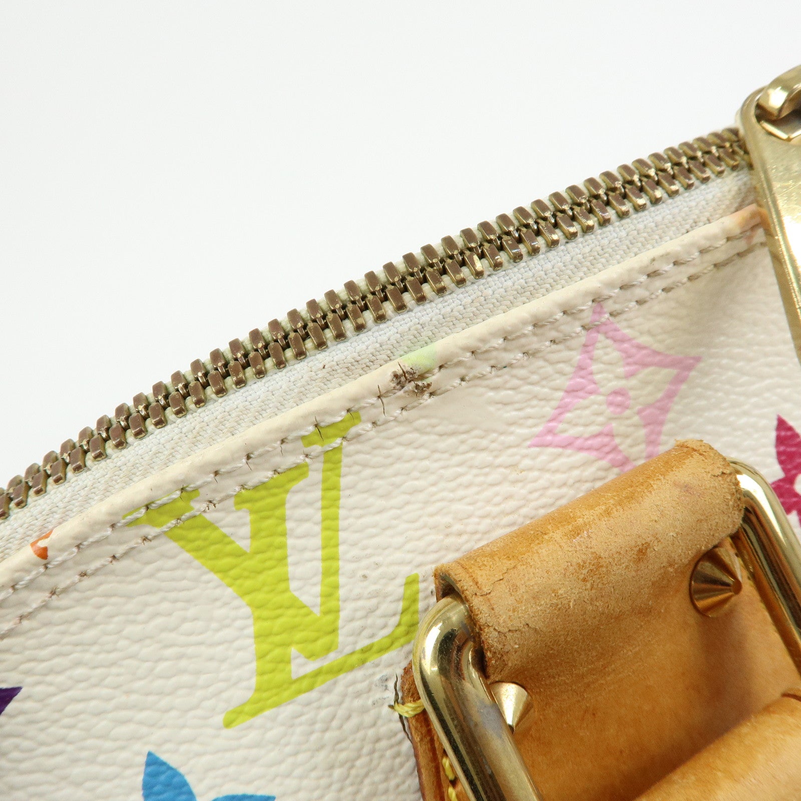 Louis Vuitton Monogram Multicolor Alma PM Hand Bag Blanc M92647