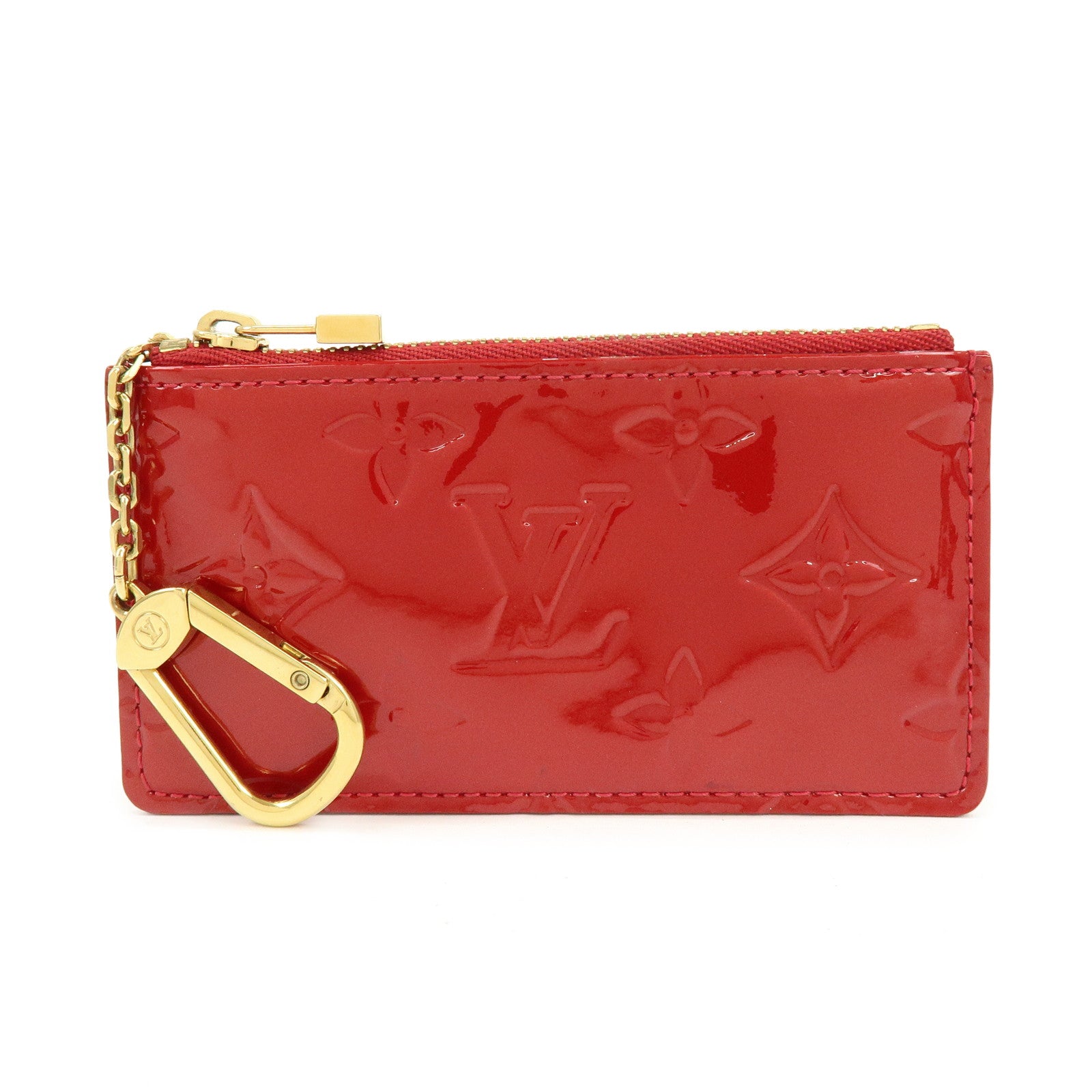 Louis Vuitton Monogram Vernis Pochette Cles Coin Case Red M91977