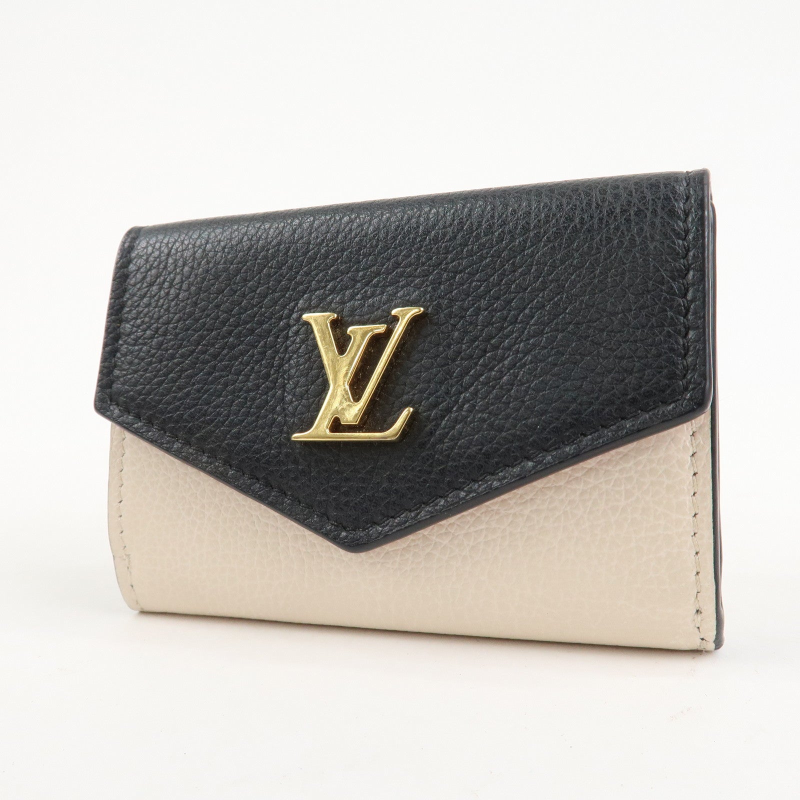 Louis Vuitton Lock Me Portefeuille Lock Mini Leather Wallet M80984 Used