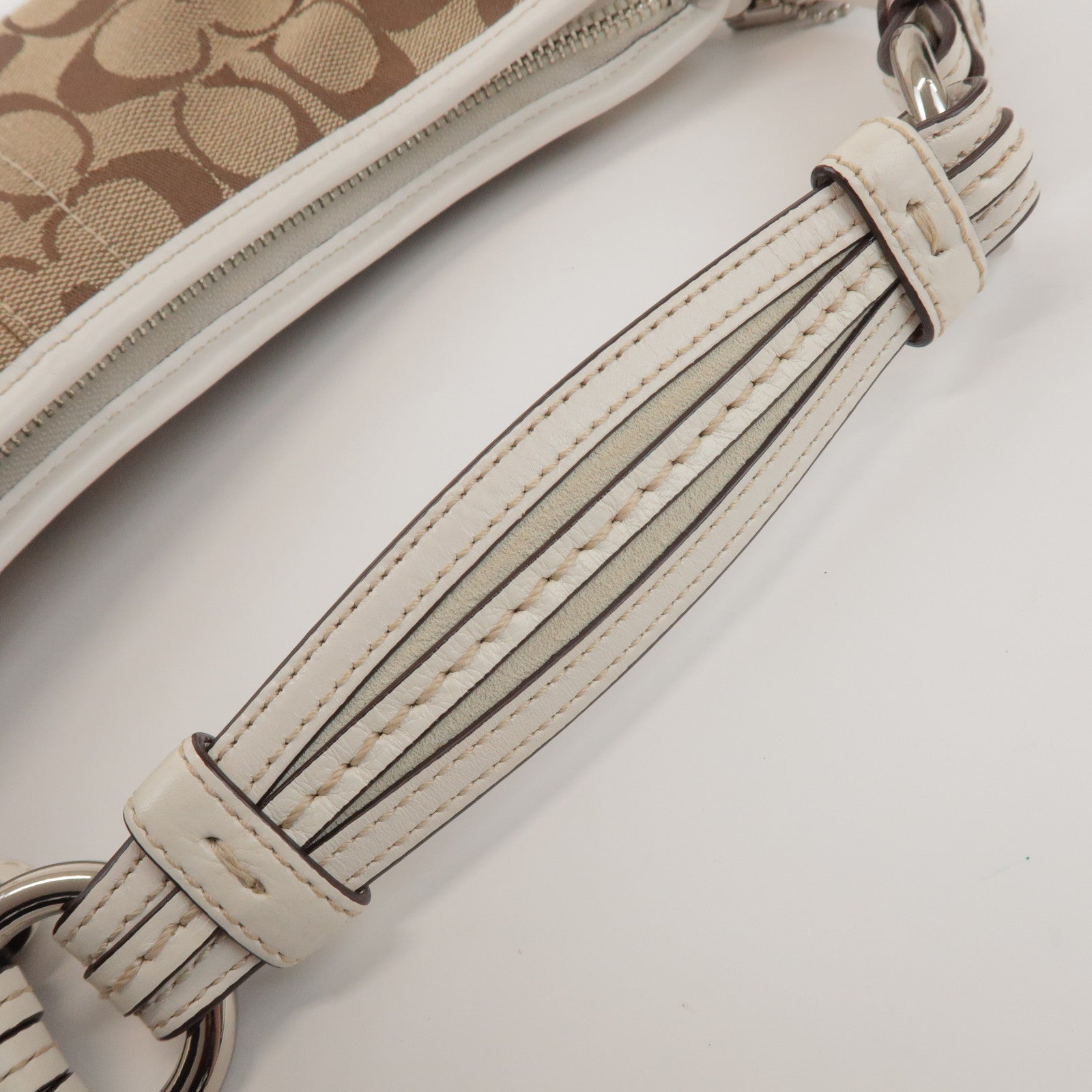 COACH Signature Set of 2 Canvas Leather Suede Shoulder Bag