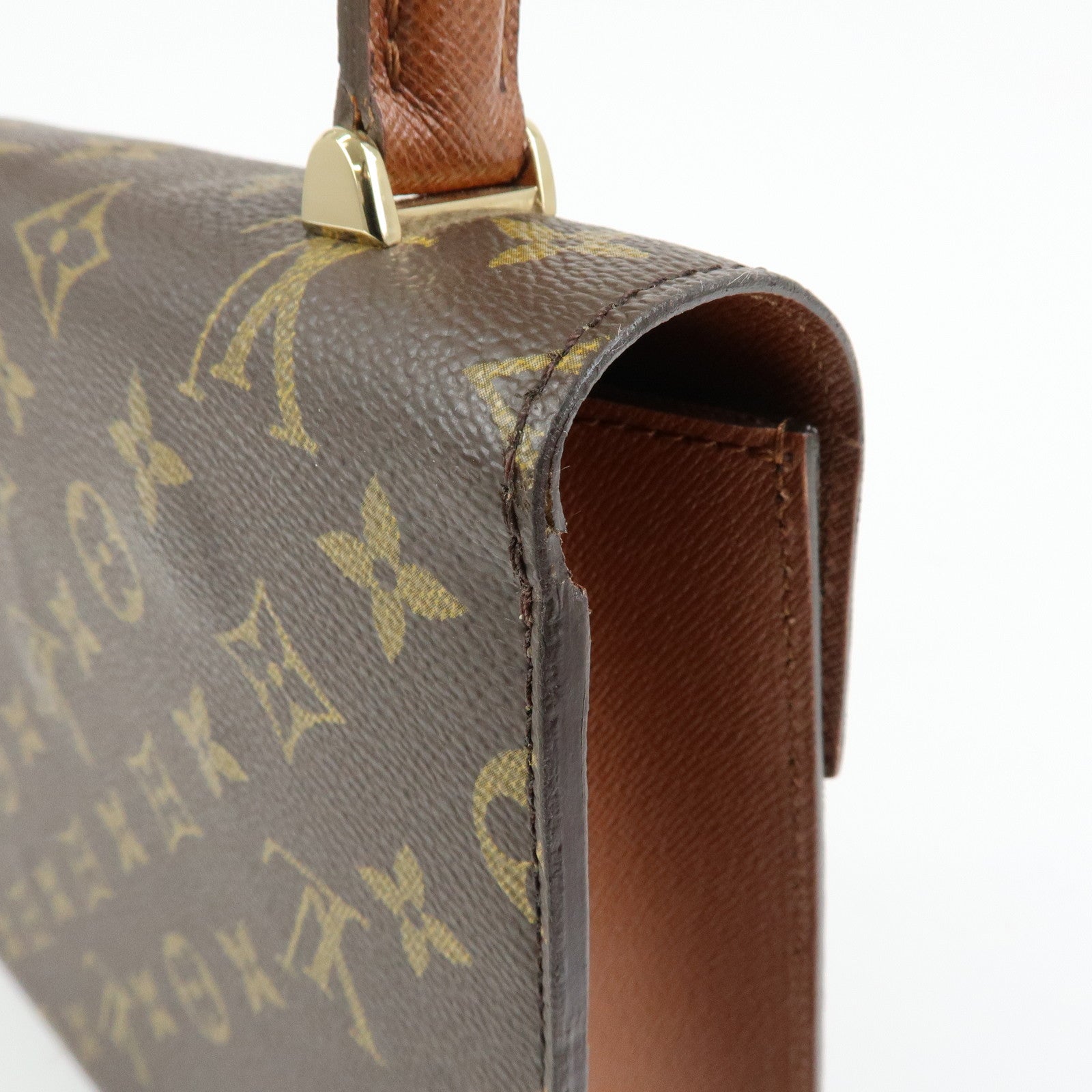 Louis Vuitton Monogram Malesherbes Canvas Hand Bag Brown M51379