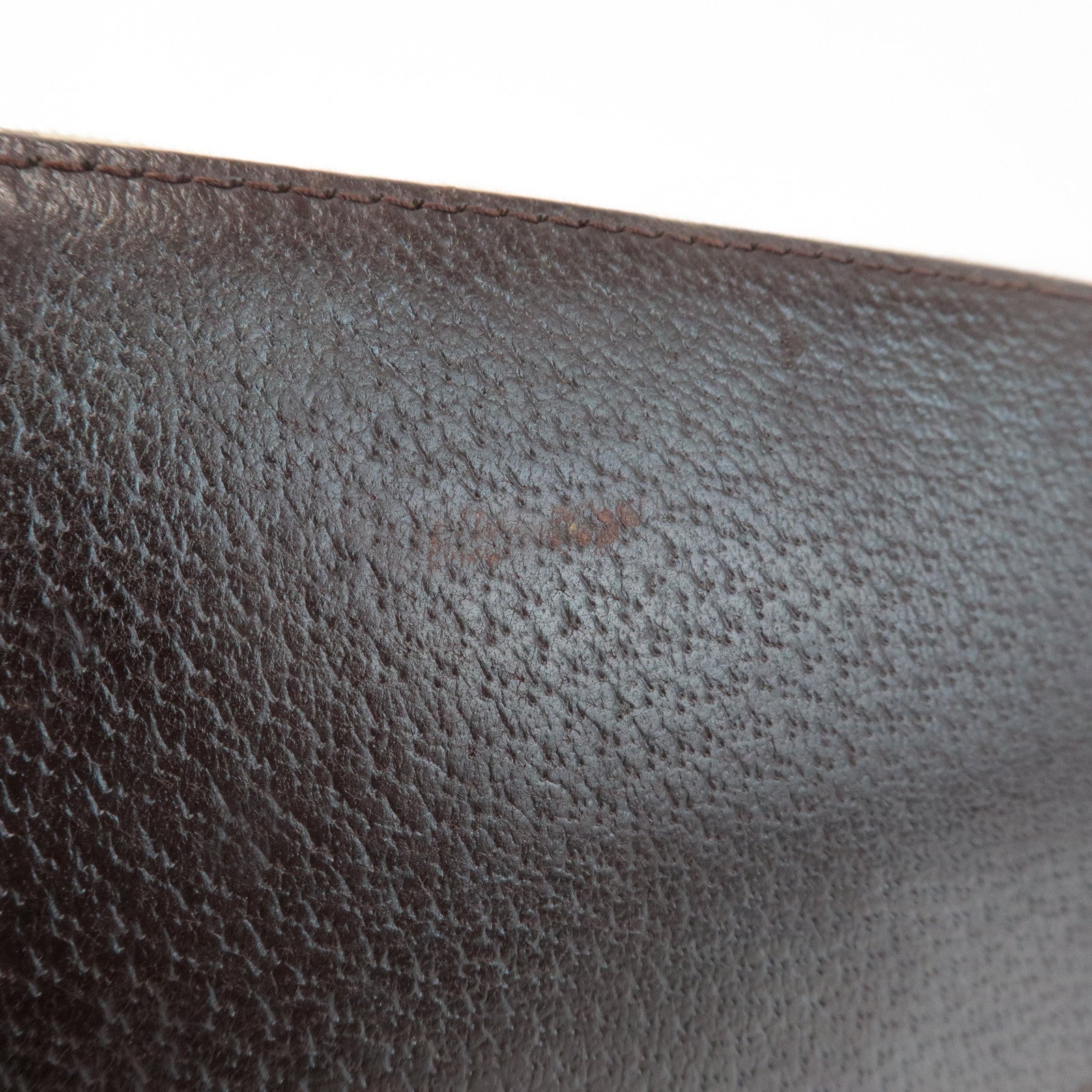 GUCCI GG Canvas Leather Shoulder Bag Hand Bag Beige Dark Brown 115002 Used