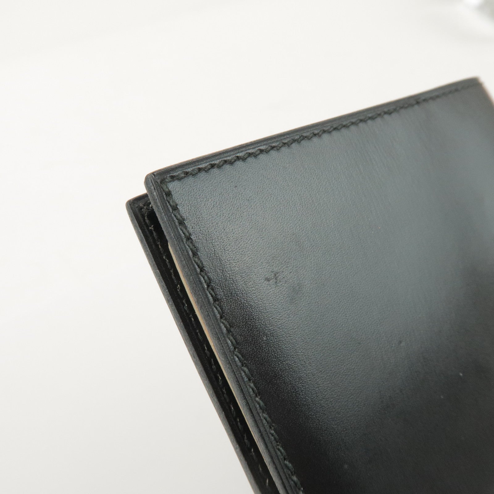 HERMES Agenda GM Box Calf Leather Planner Cover □J Stamped Black