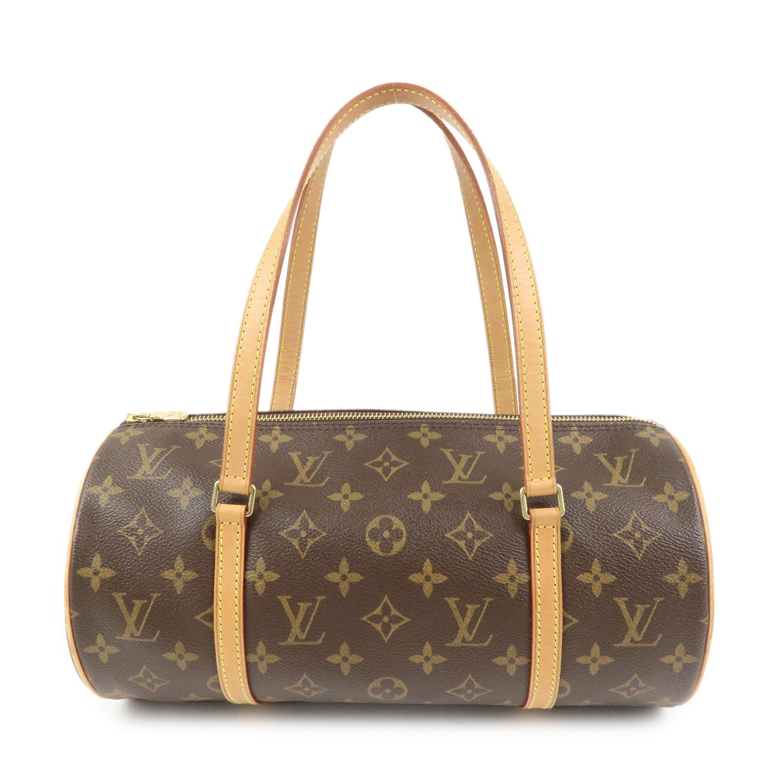 Louis Vuitton Monogram Papillon 30 Hand Bag Brown M51385
