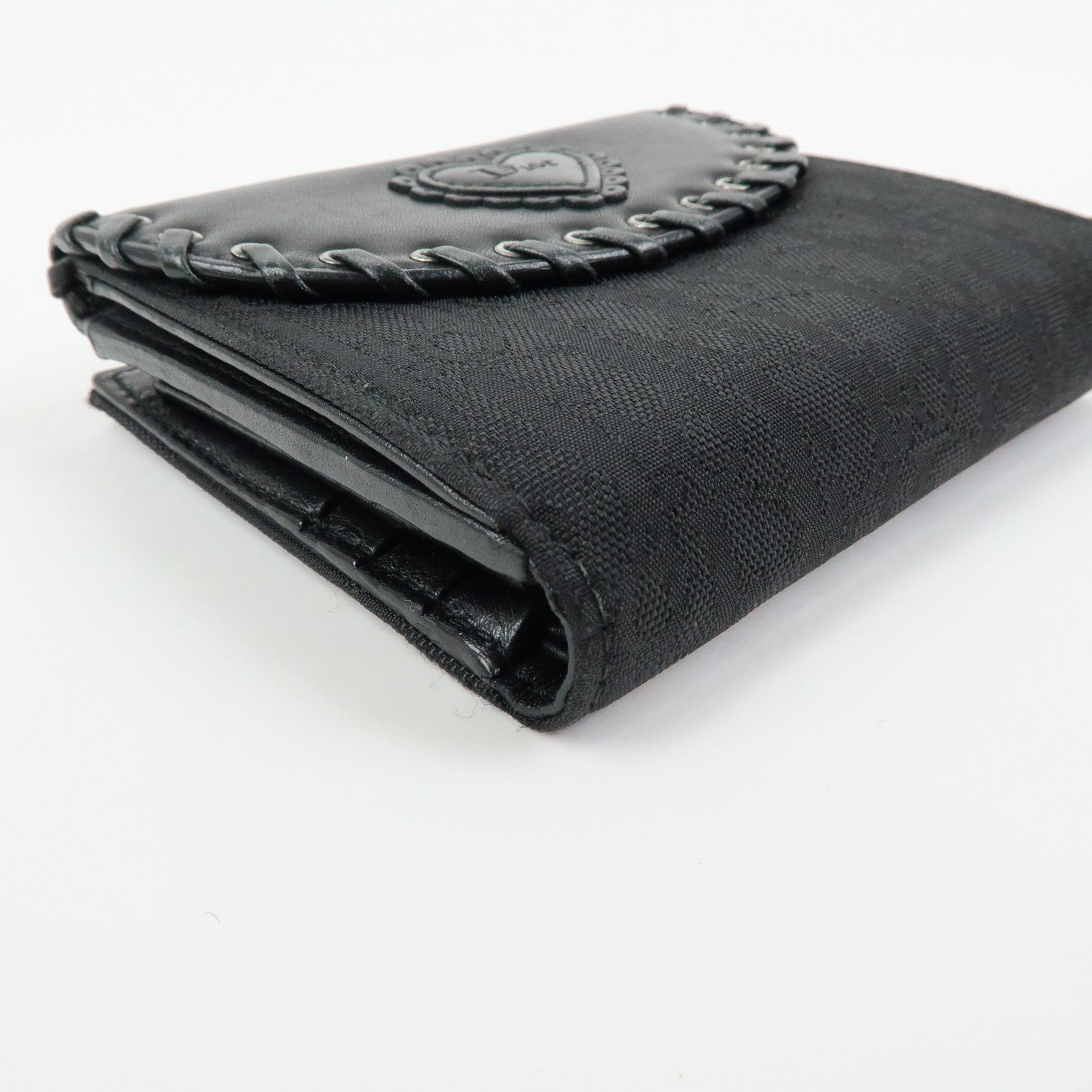 Christian Dior Trotter Ethnic Line Heart Bi-fold Compact Wallet