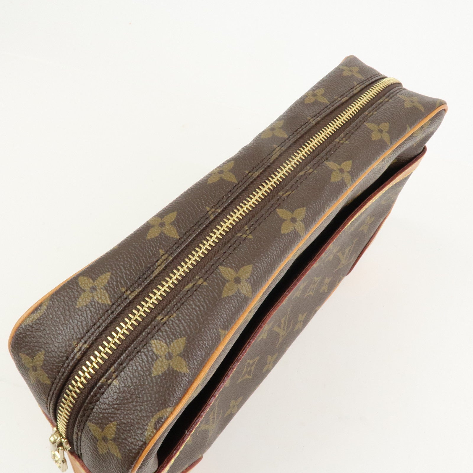 Louis Vuitton Monogram Compiegne 28 Pouch Clutch Bag Brown M51845