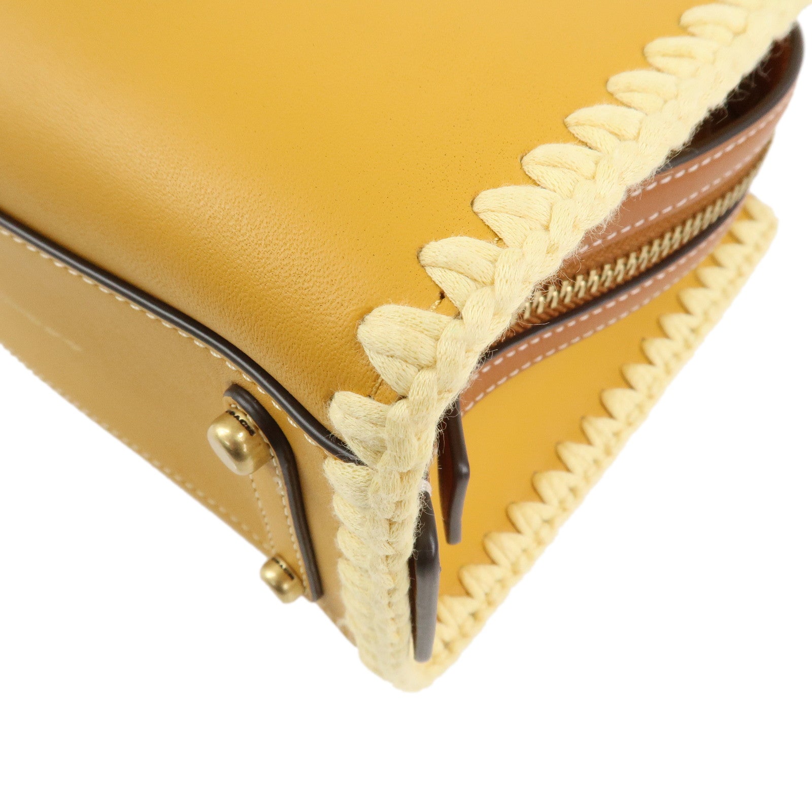 COACH Leather Rogue 2Way Bag 2023 Summer Collection Mustard Brown