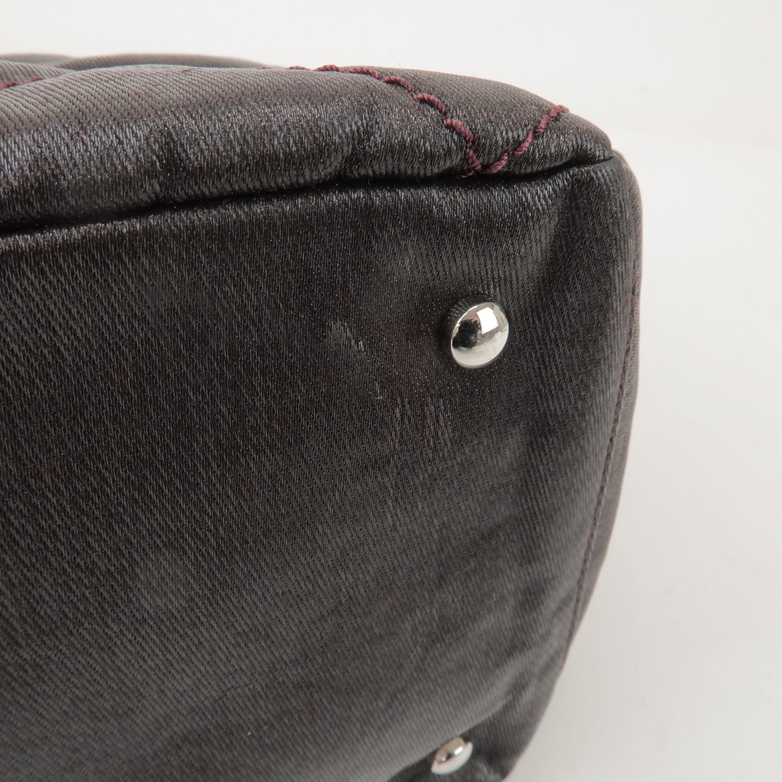 CHANEL Biarritz PVC Coated Canvas Calf Leather Shoulder Bag A34205