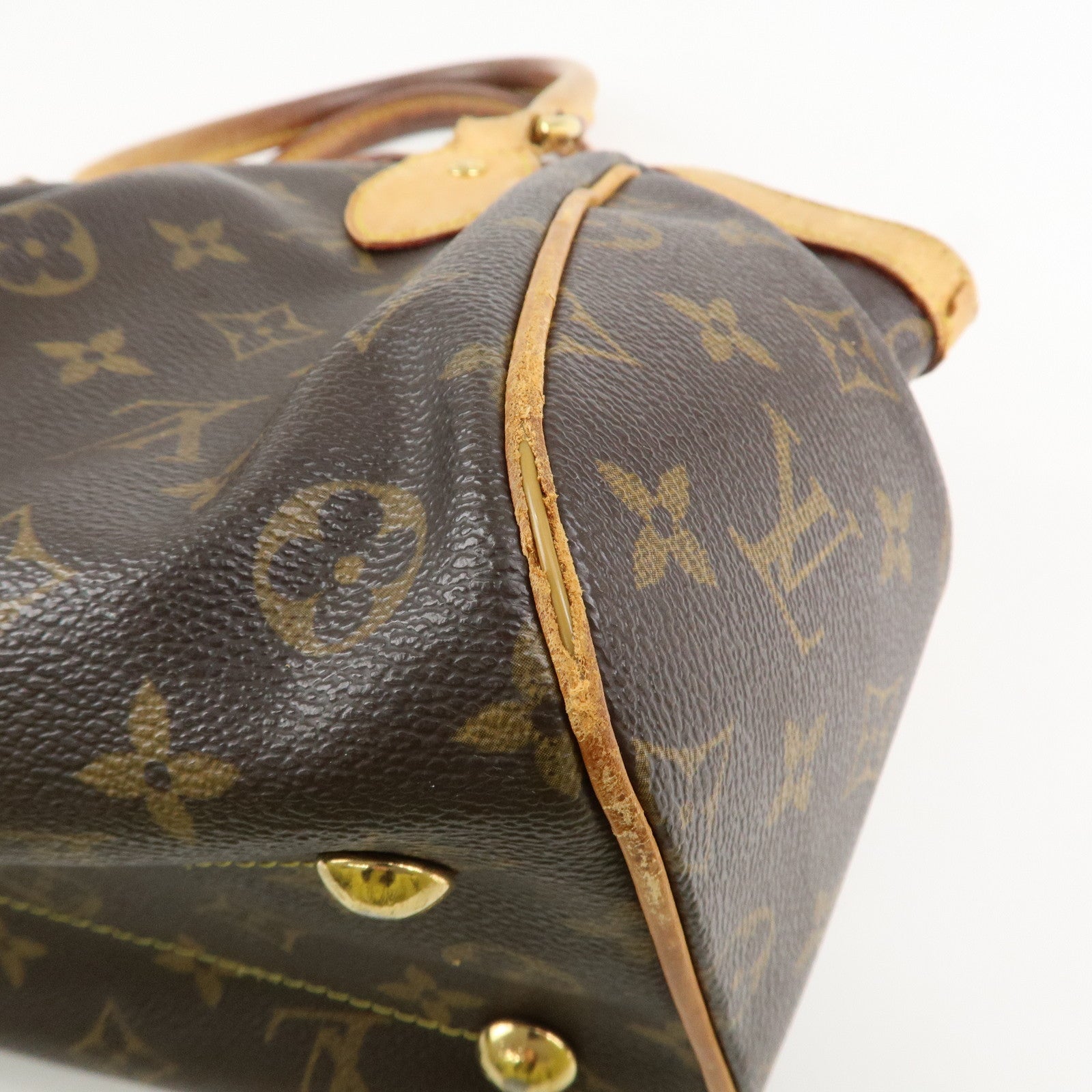 Louis Vuitton Monogram Tivoli PM Hand Bag Shoulder Bag Brown M40143 Used