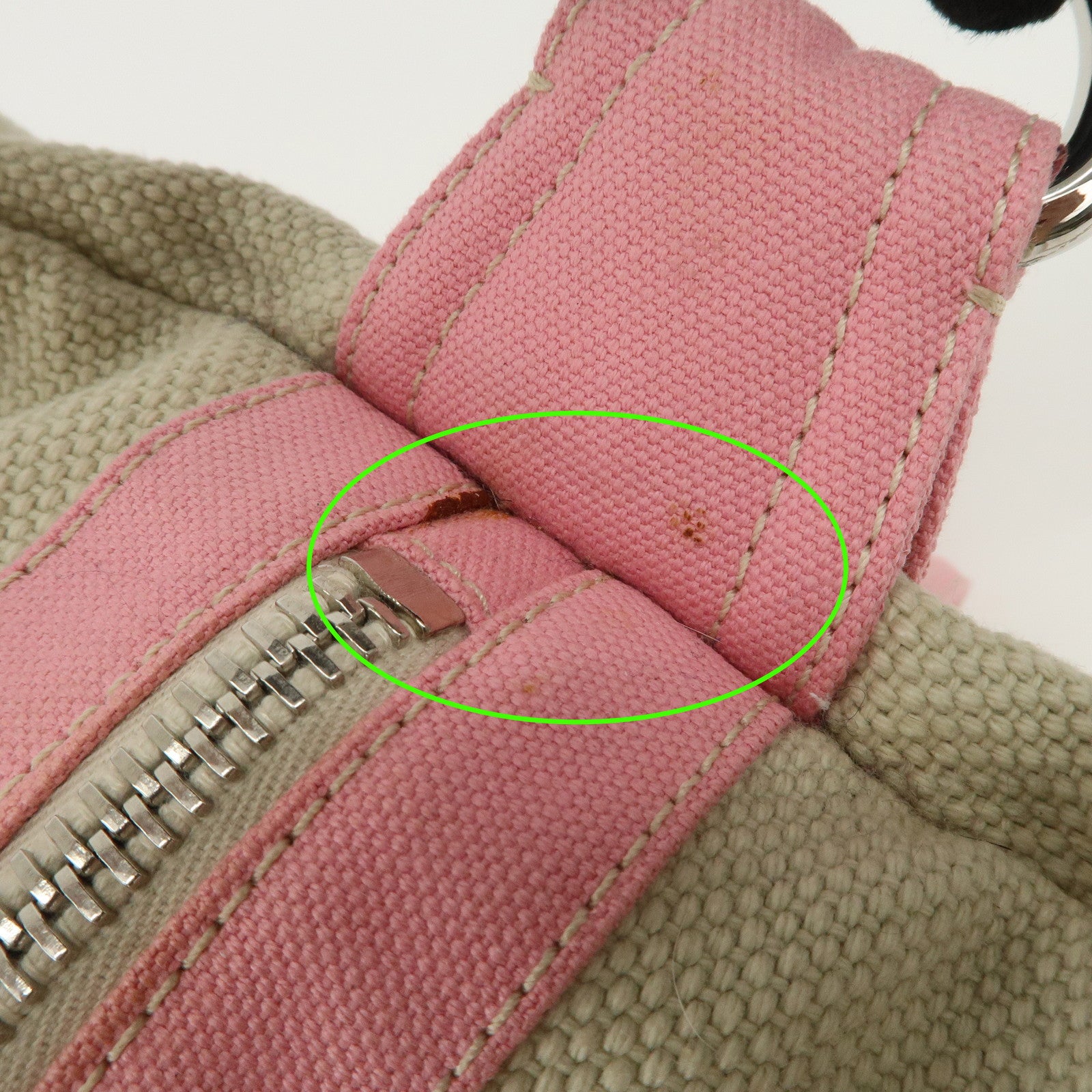 CHANEL Sport Line Canvas Boston Bag Hand Shoulder Bag Ivory Pink