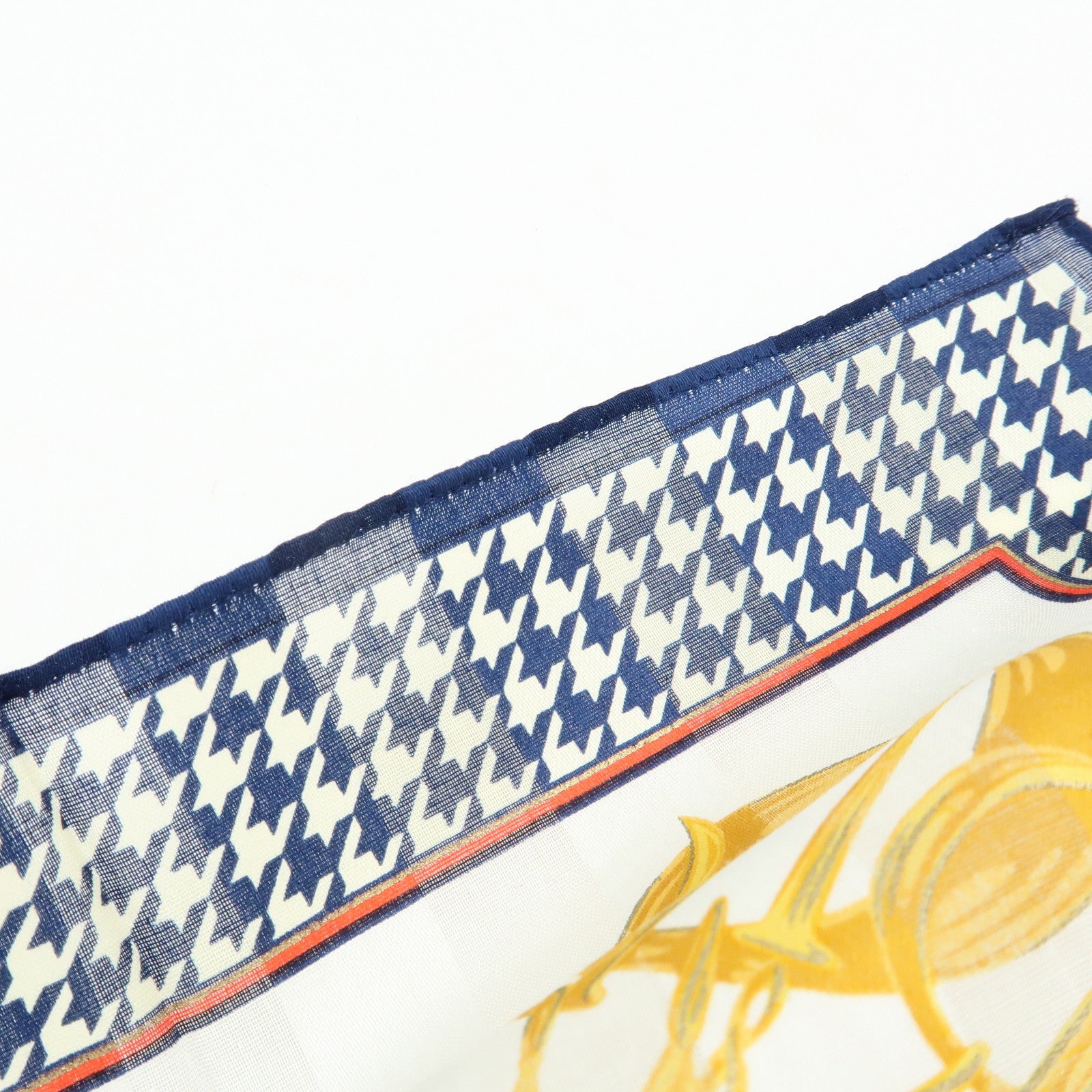 Christian Dior Set of 3 Cotton 100% Handkerchief Blue Yellow Navy