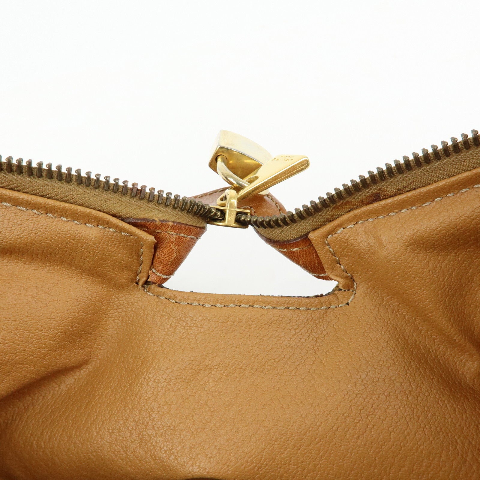 CELINE Macadam PVC Leather 2WAY Bag Boston Bag Shoulder Bag Brown