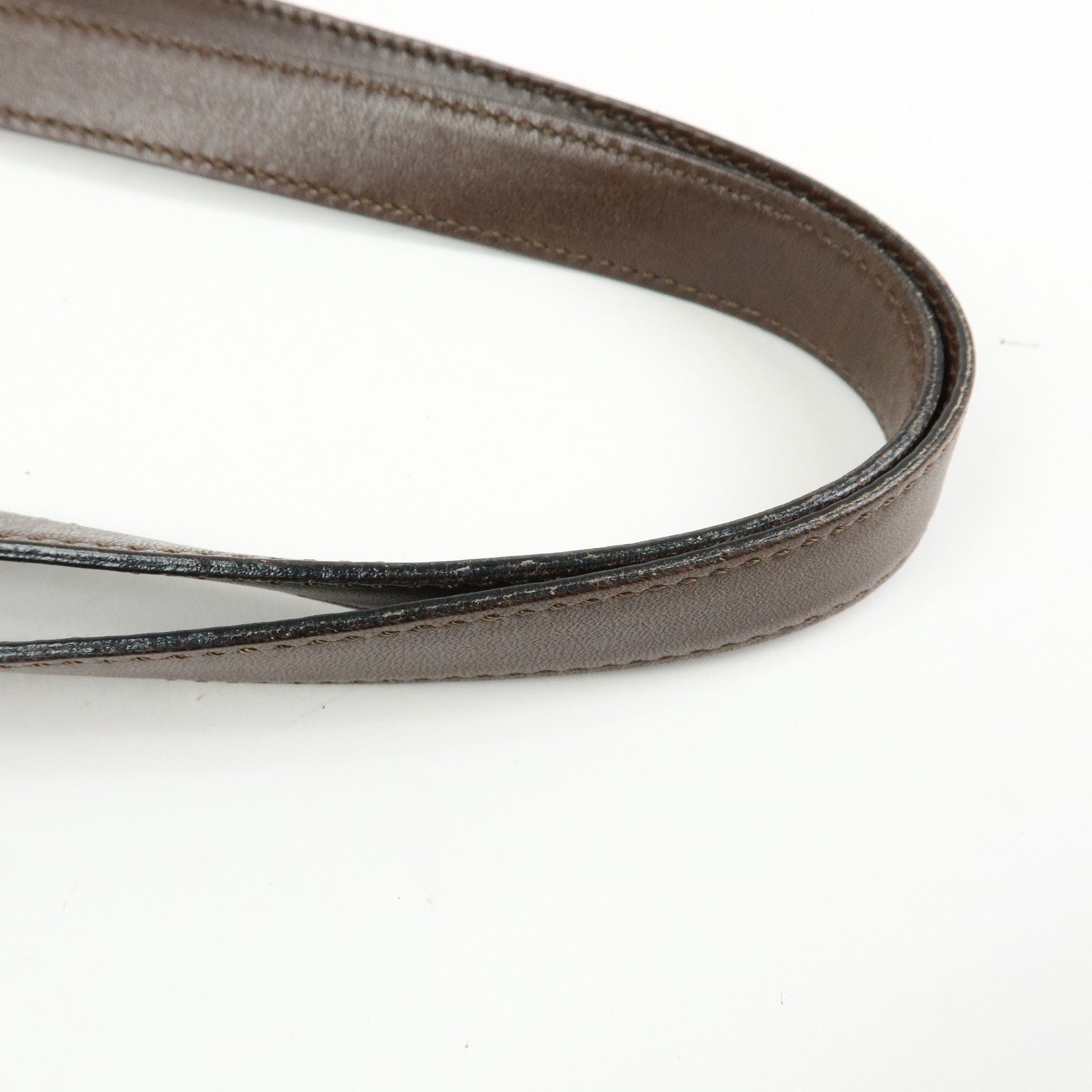 CELINE C Macadam Canvas Leather Tote Bag Shoulder Bag Brown