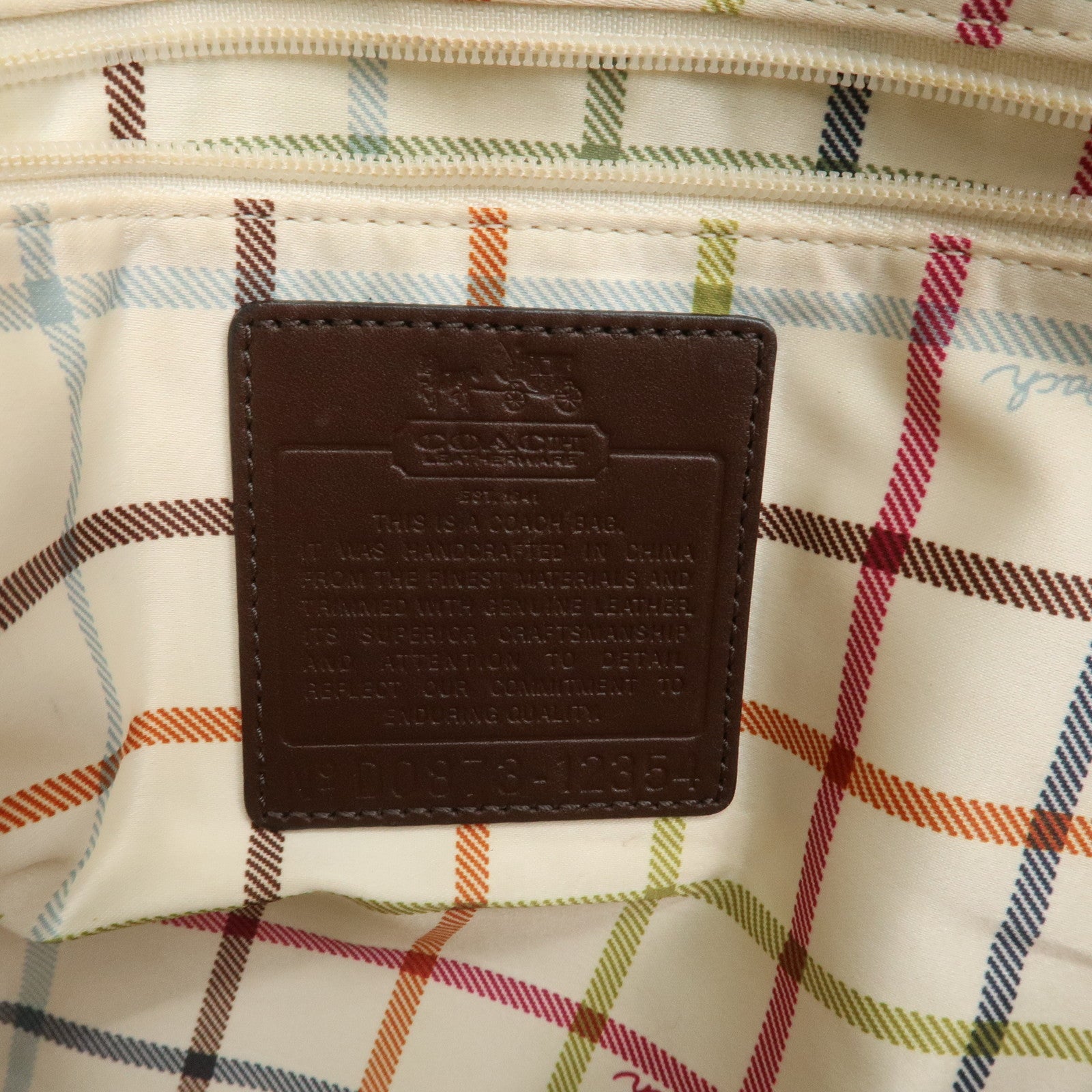 COACH Set of 2  PVC Canvas Leather Shoulder Bag Hand Bag Brown