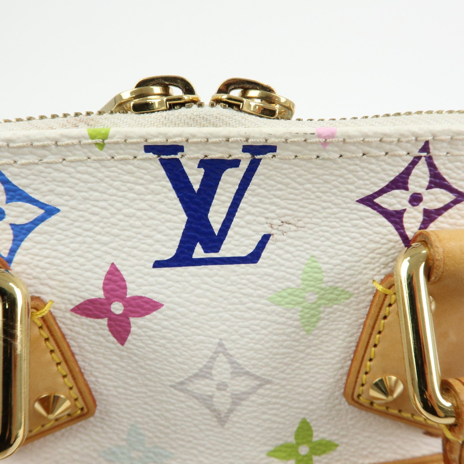 Louis Vuitton Monogram Multicolor Alma PM Hand Bag Blanc M92647