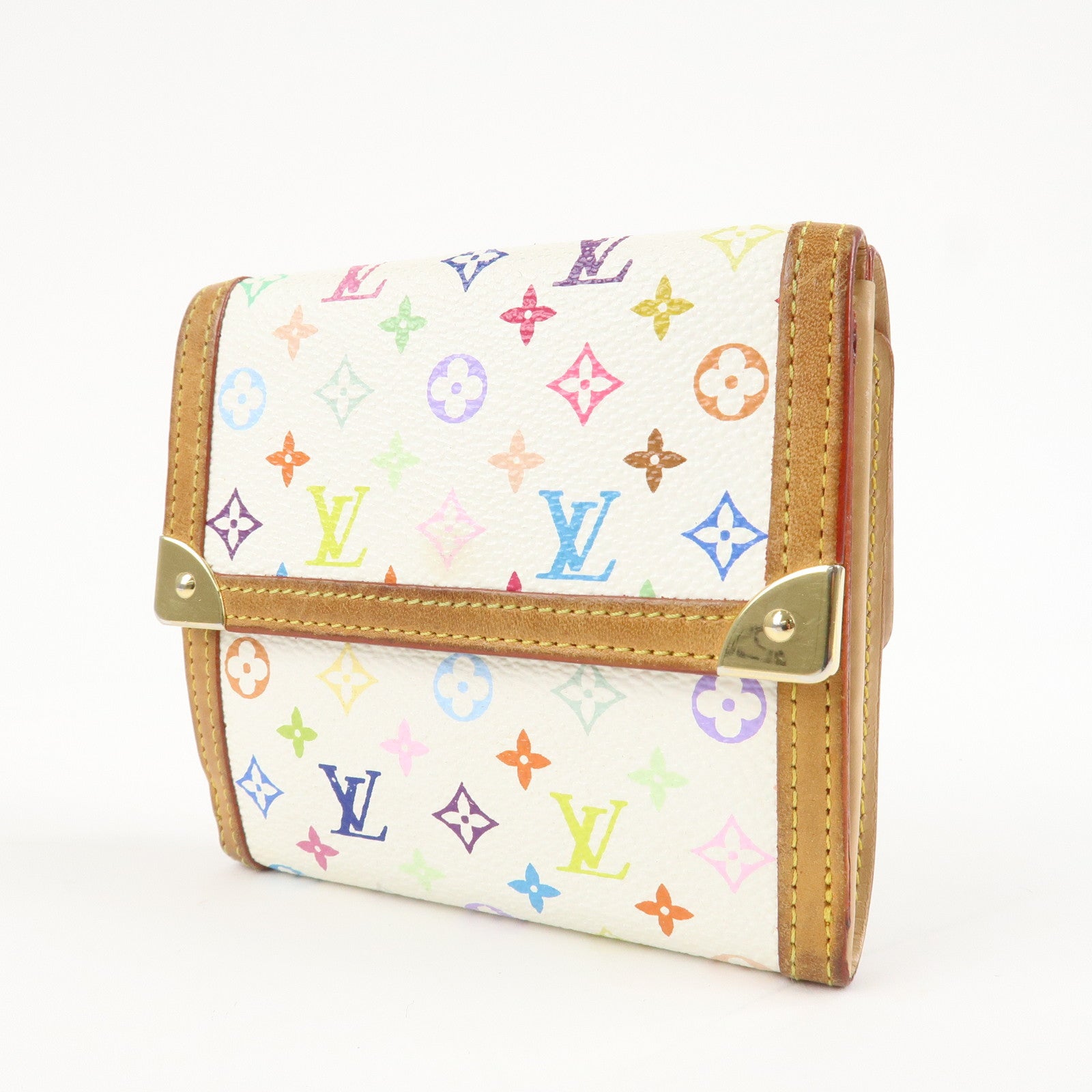 Louis Vuitton Monogram Multicolor Porte Monnaie Billets Carte Credit M92983 Used