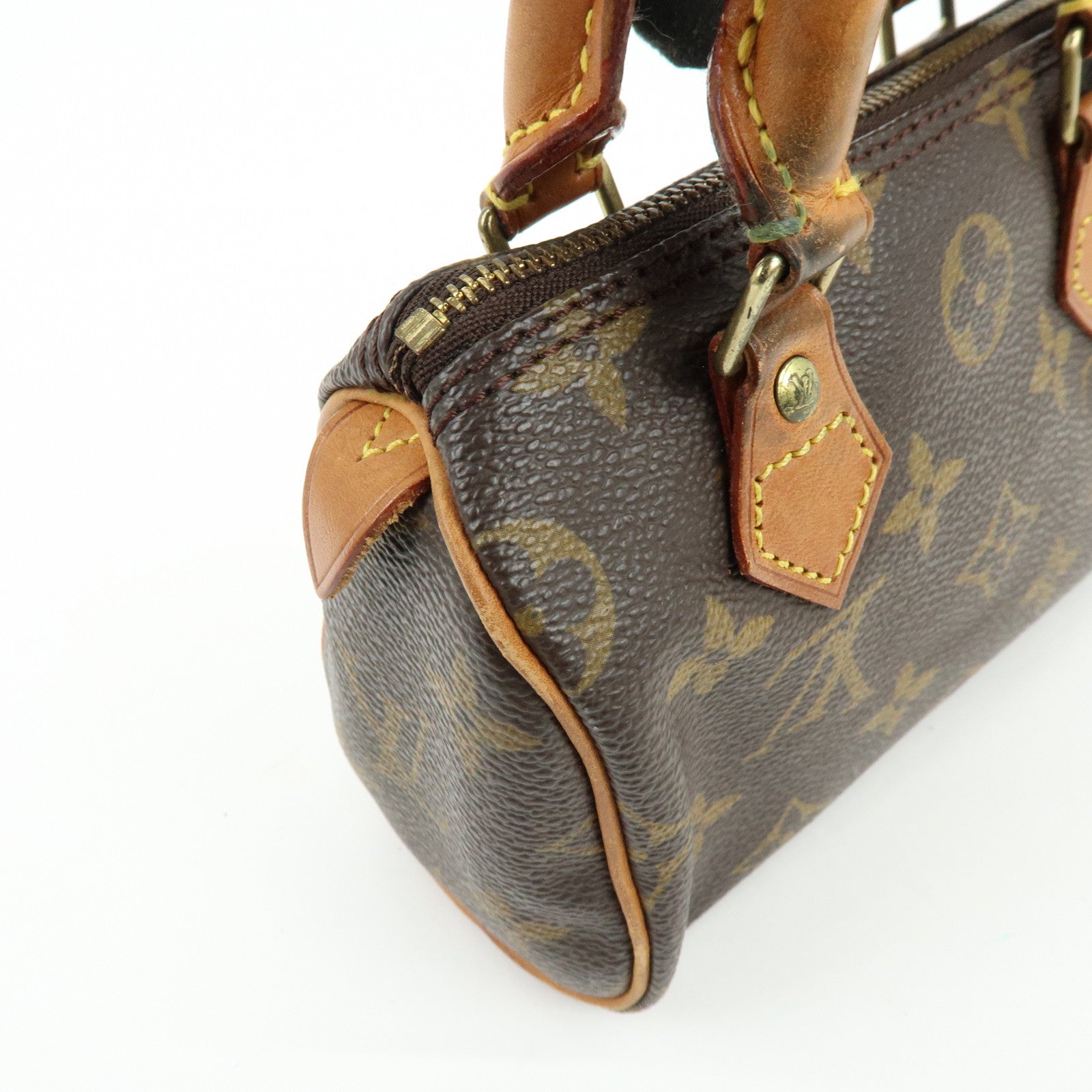 Louis Vuitton Monogram Mini Speedy Hand Bag ＆ Strap Brown M41534