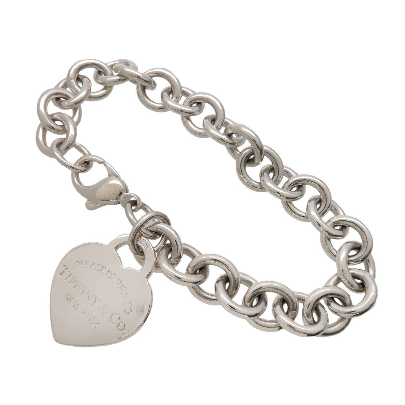 Tiffany & Co Return to Tiffany Heart Tag Chain Bracelet SV925 Silver