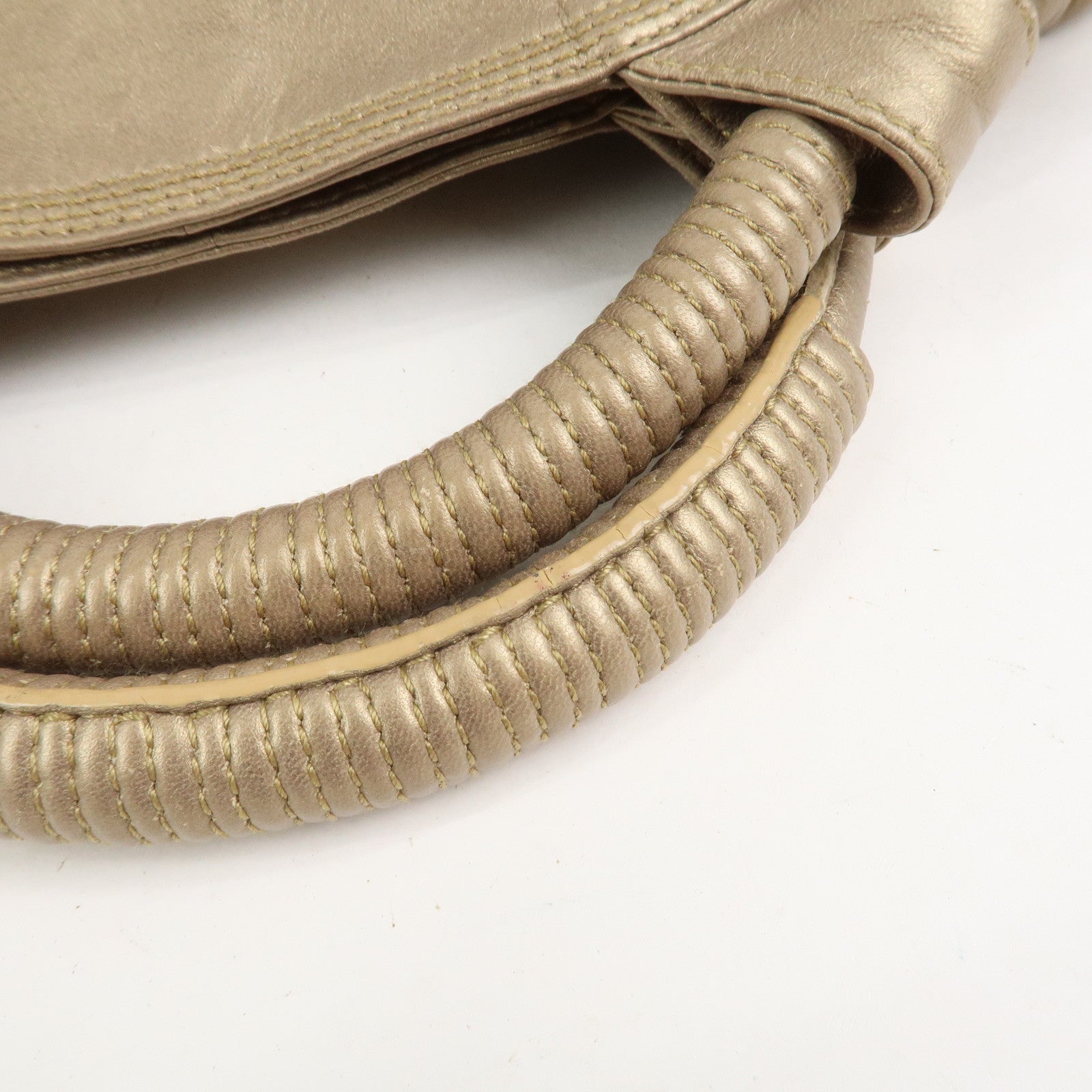 LOEWE Anagram Logo Nappa Aire Nappa Leather Hand Bag Gold