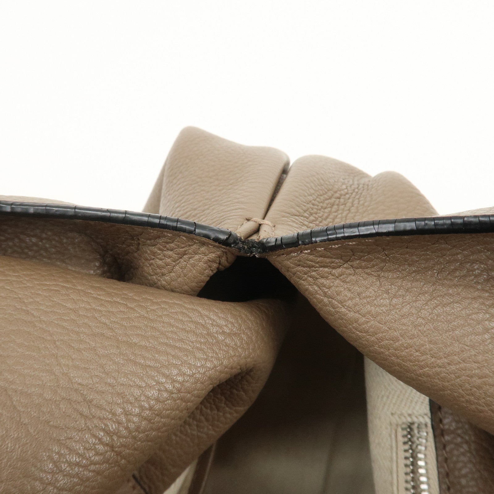 LOEWE Dunas Anagram Calfskin Shoulder Bag Hand Bag Brown