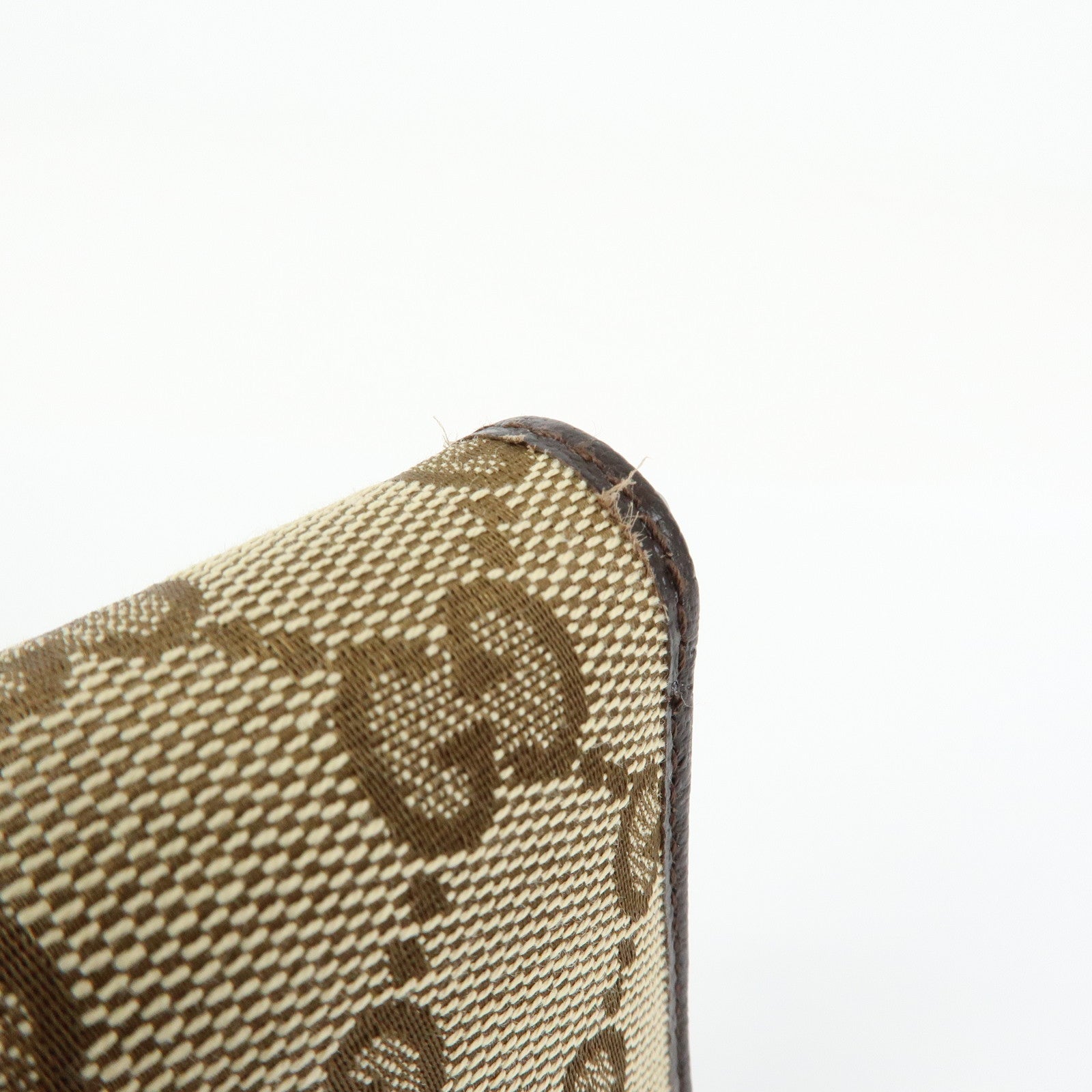 GUCCI GG Canvas Leather Round Zippy Long Wallet Beige Brown 112724