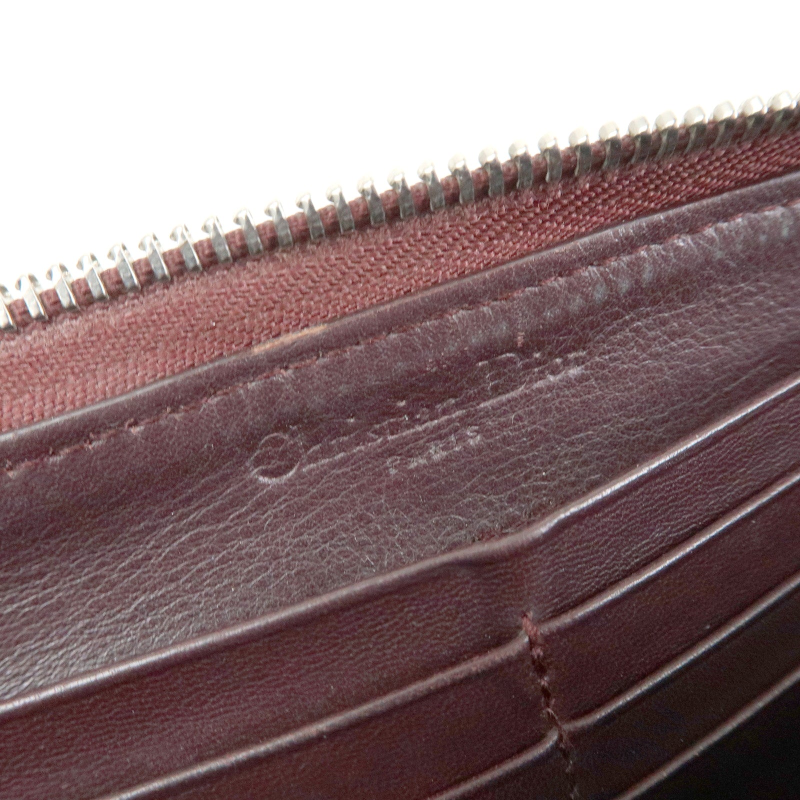 Christian Dior Trotter Patent Leather Round Zippy Wallet Purple