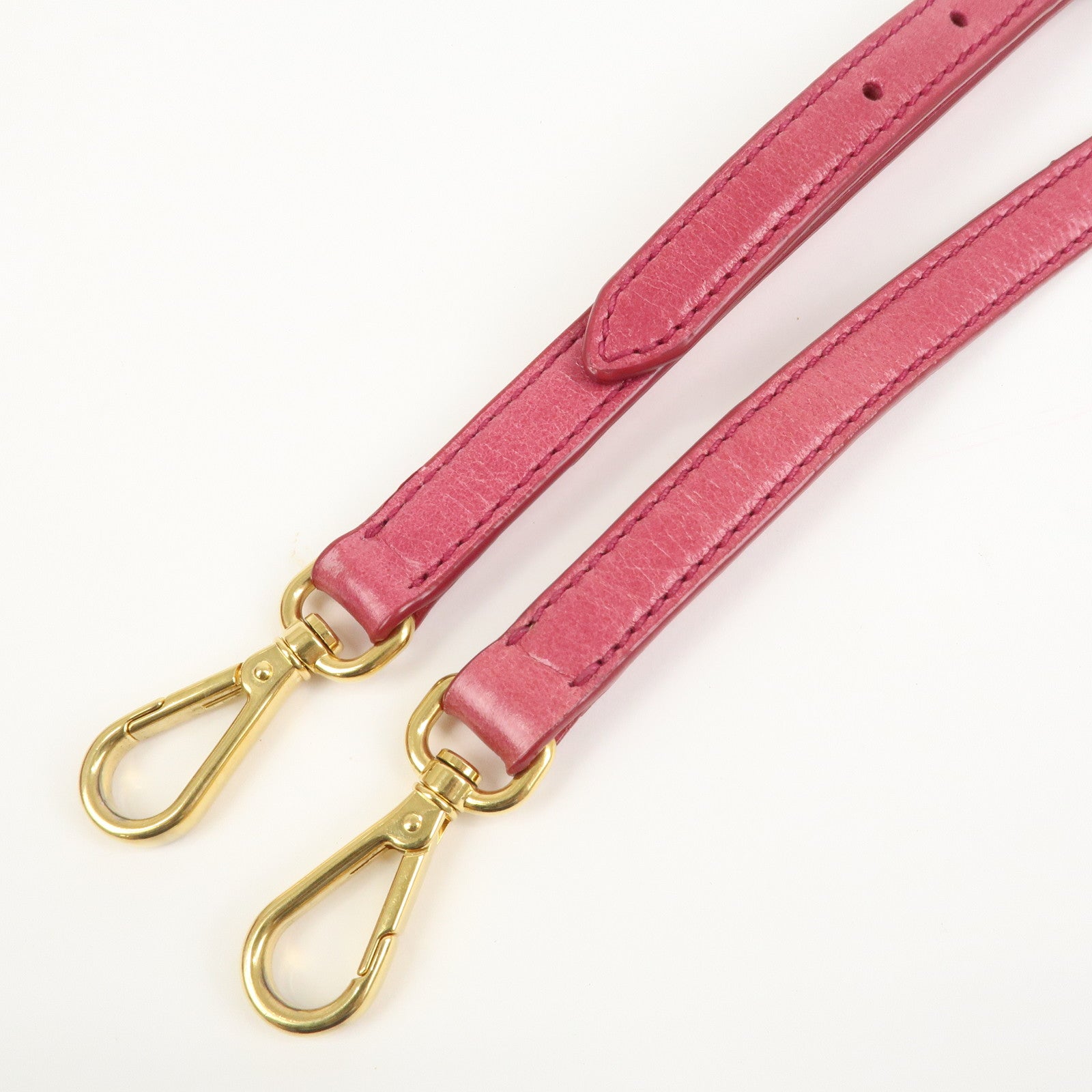 MIU MIU Logo Leather 2Way Bag Hand Bag Shoulder Bag Pink 5BB104