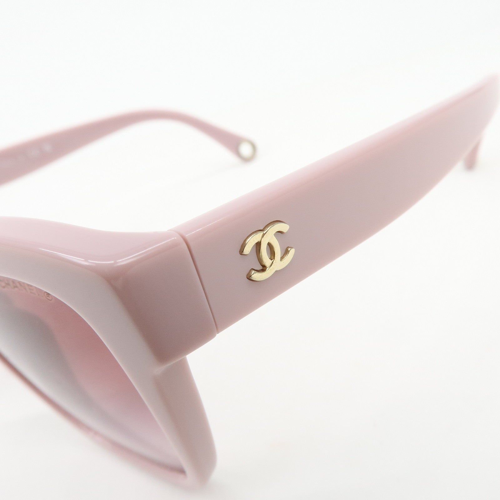 CHANEL COCO Mark Plastic Sunglasses Pink c.1721/8H 140 2N 5487 A