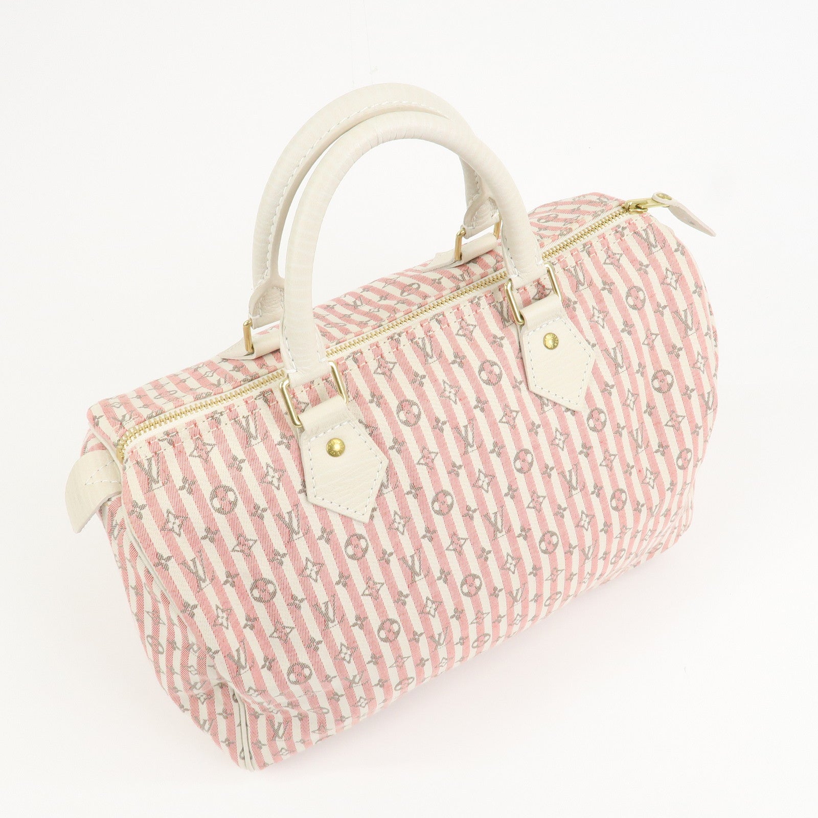 Louis Vuitton Monogram Mini Lin Speedy 30 Boston Bag Rouge M95501