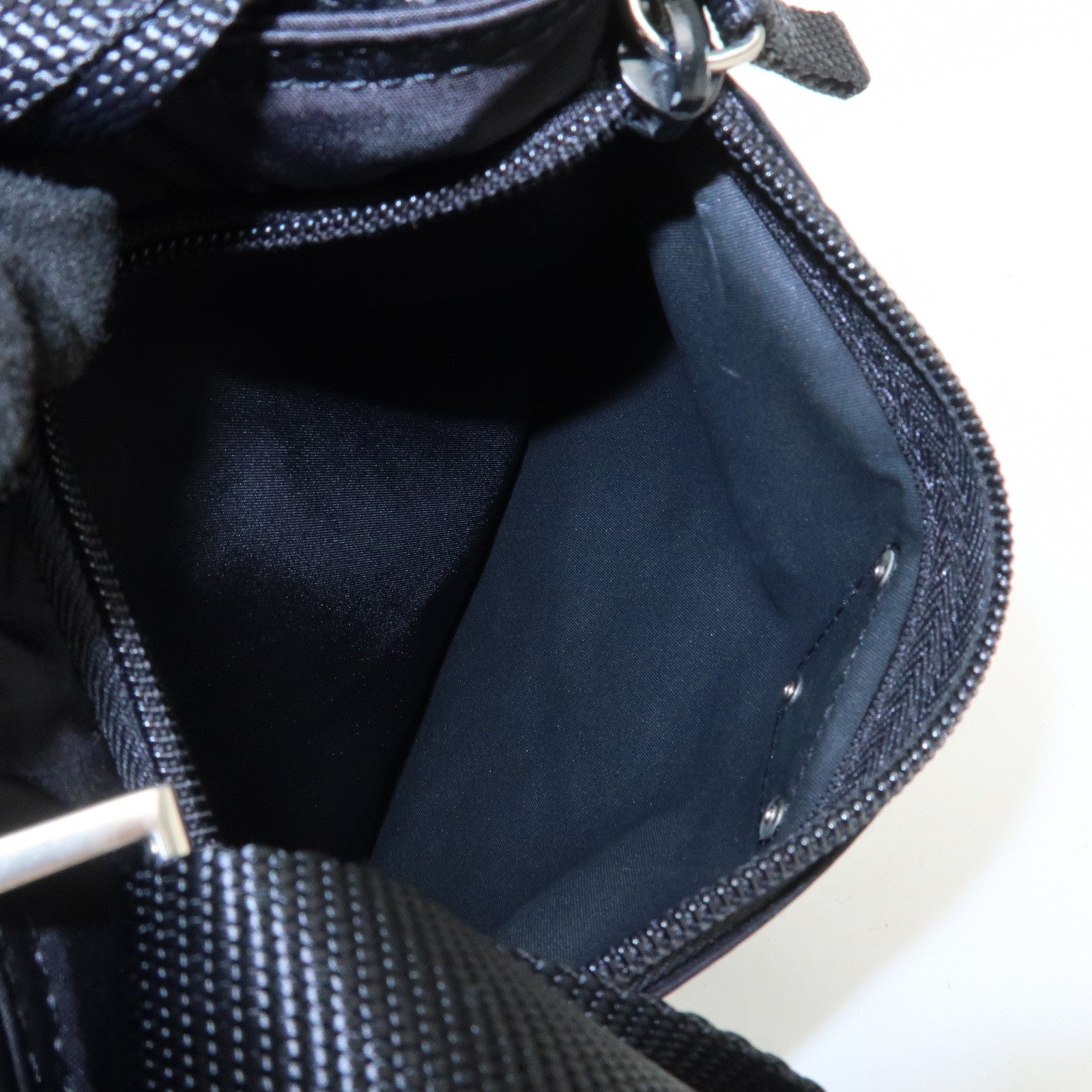 PRADA Triangle Logo Nylon Shoulder Bag Crossbody Bag Black B7372