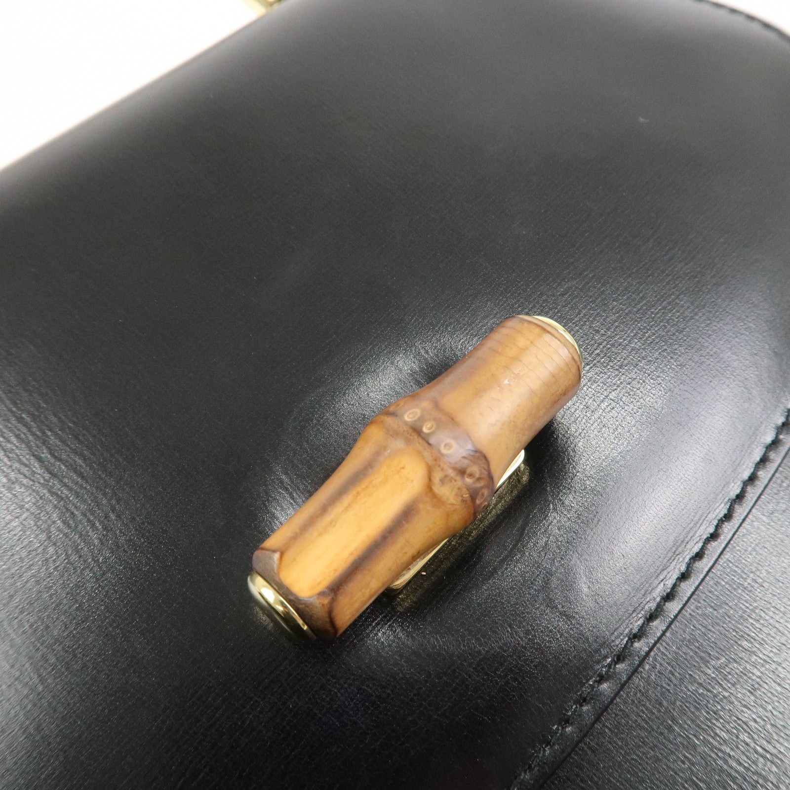 GUCCI Bamboo Leather 2Way Bag Hand Bag Shoulder Bag 000・46・0266