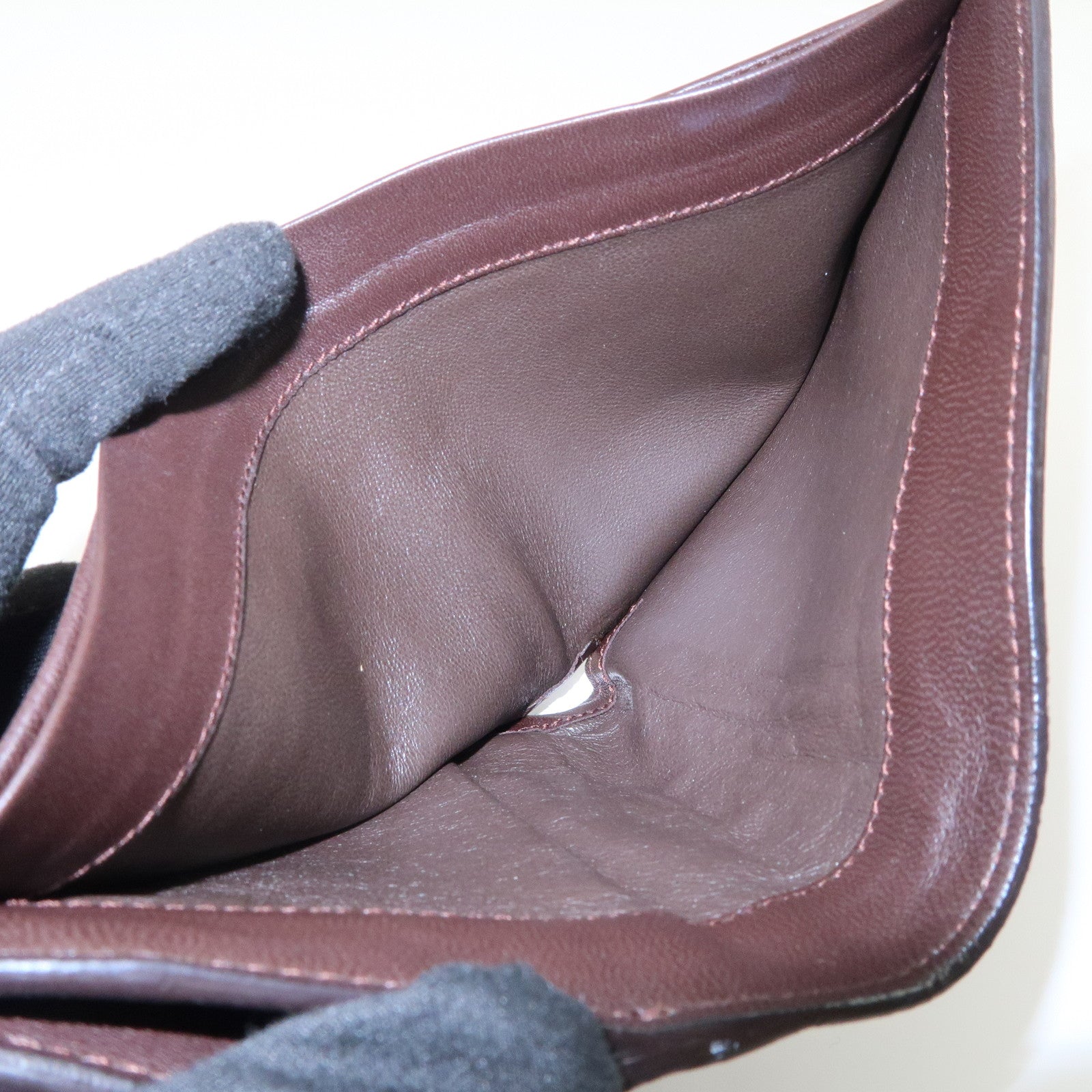 Bottega Veneta Intrecciato Leather Bi-fold Comact Wallet Brown