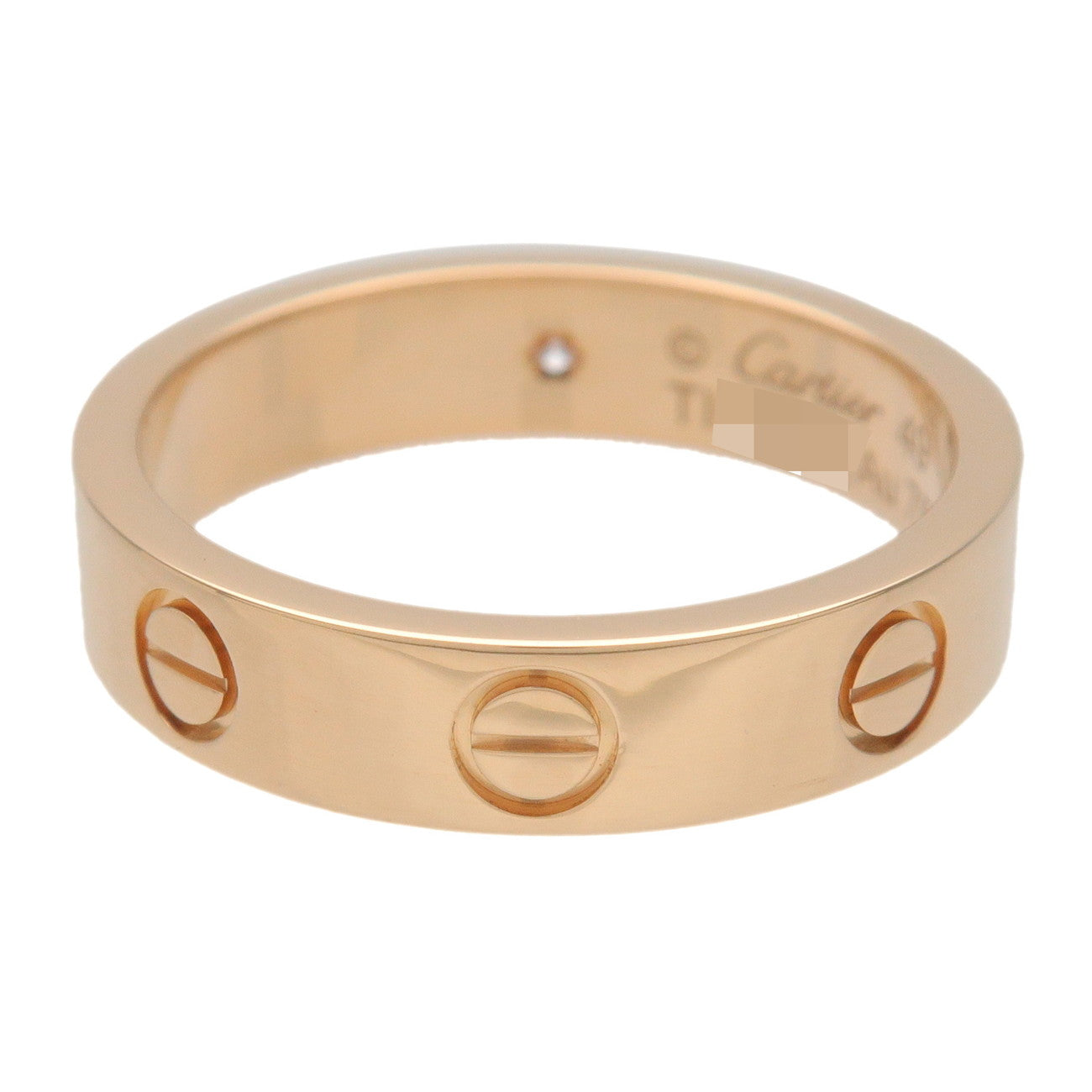 Cartier Mini Love 1P Diamond Ring K18 750 #49 US5 EU9 HK49