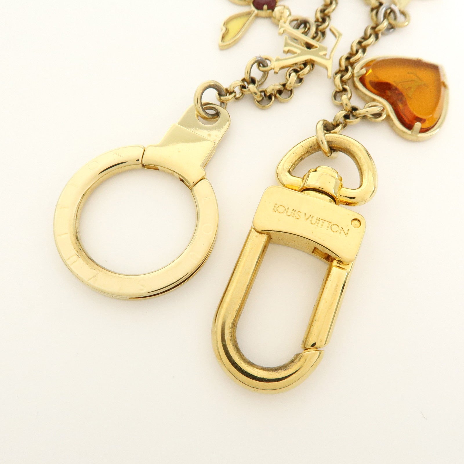 Louis Vuitton Bijou Sac Chaine Bee Fleur Bag Charm Gold M66911