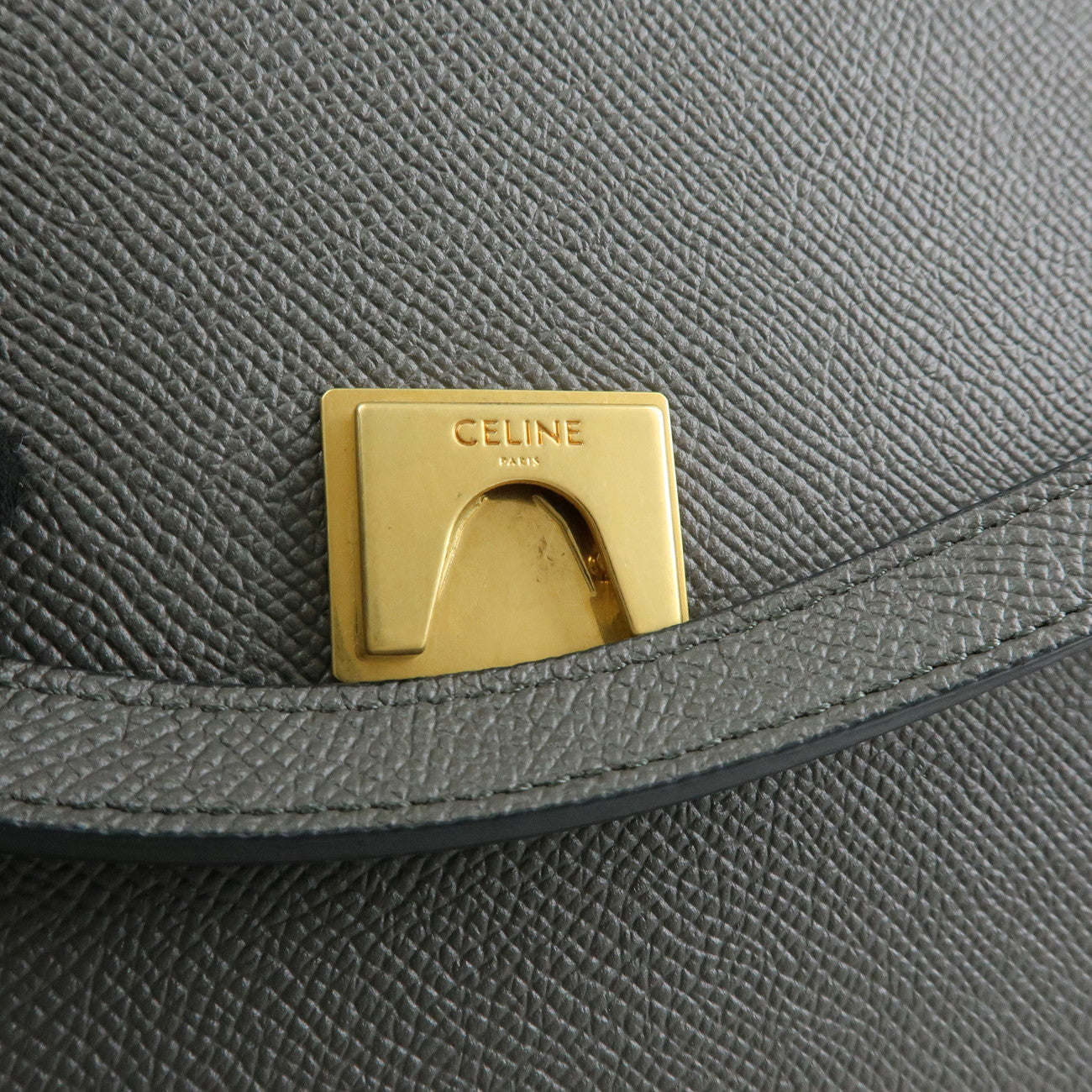 CELINE Belt Bag Calf Leather Micro 2WAY Hand Bag Shoulder Bag Grey