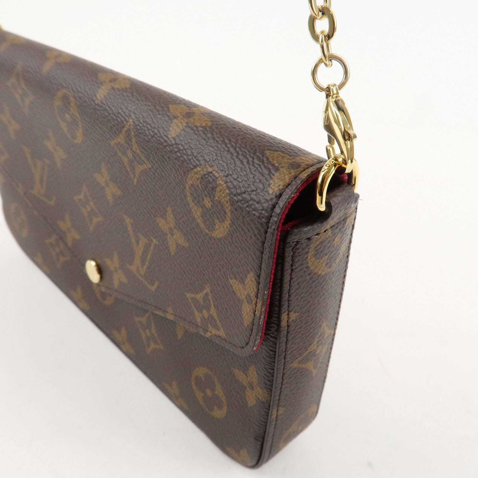 Louis Vuitton Monogram Pochette Félicie Shoulder Bag Brown M61276 Used
