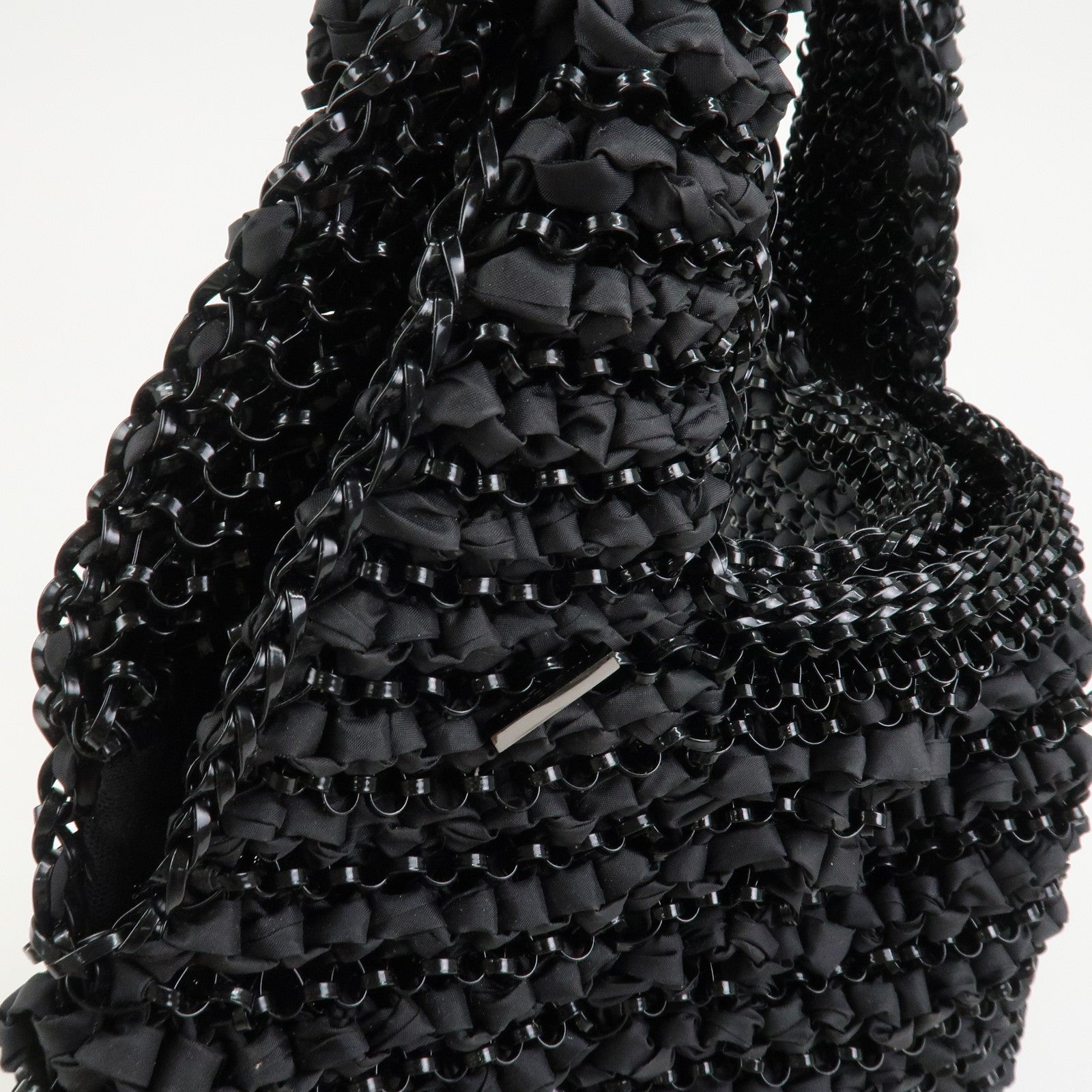 ANTEPRIMA PVC Nylon Hand Bag Shoulder Bag Black
