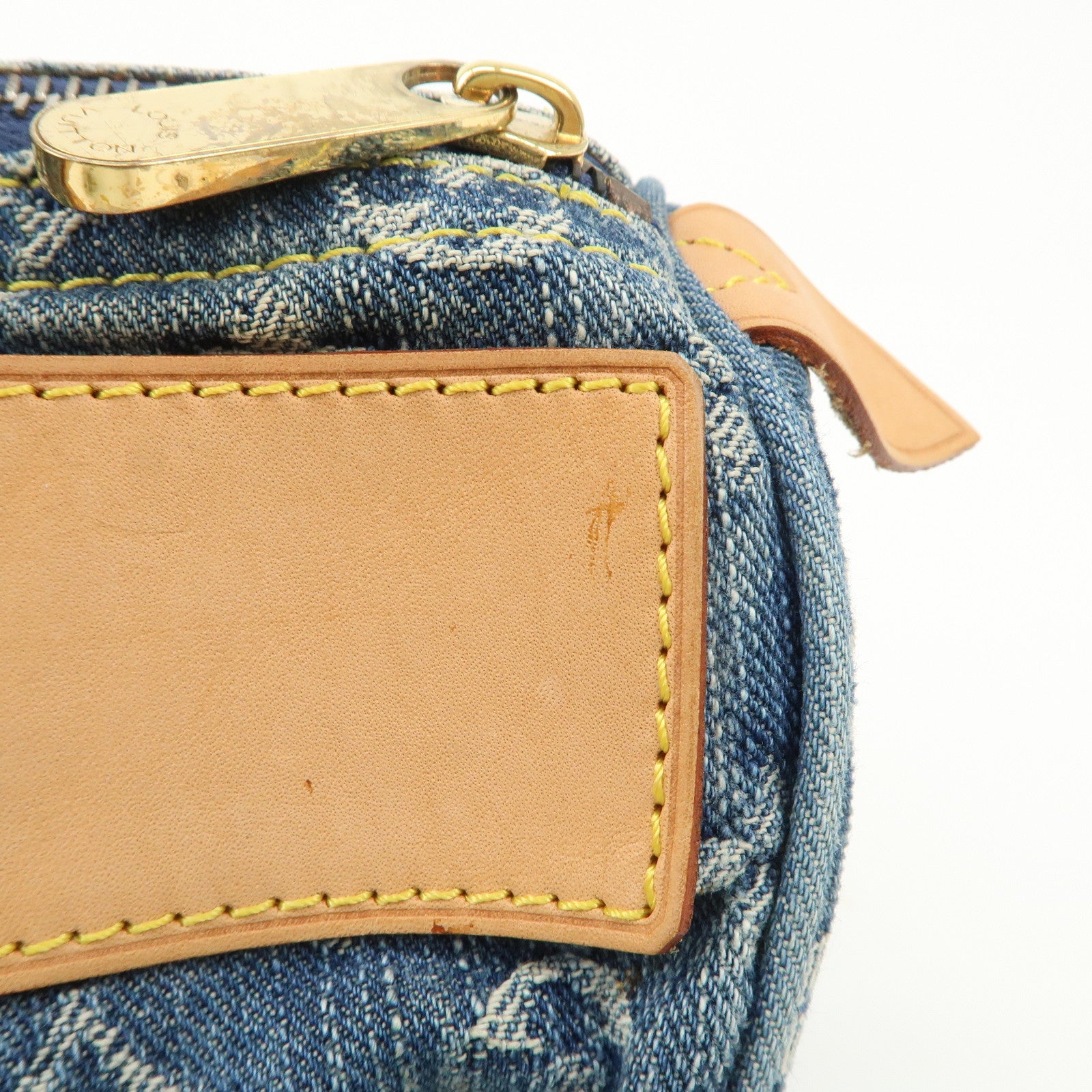 Louis Vuitton Monogram Denim Neo Speedy Boston Bag Blue M95019 Used