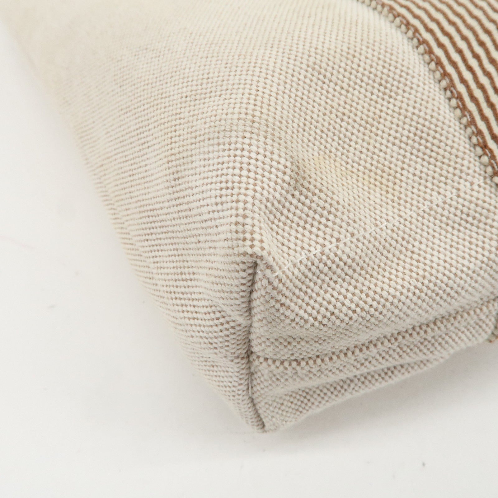 HERMES New Fourre Tout Toile Ash Tote Bag Hand Bag Beige