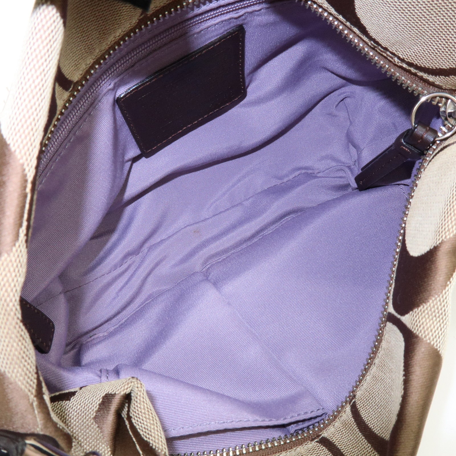 COACH Set of 2 Signature Poppy Canvas Patent Leather Shoulder Bag