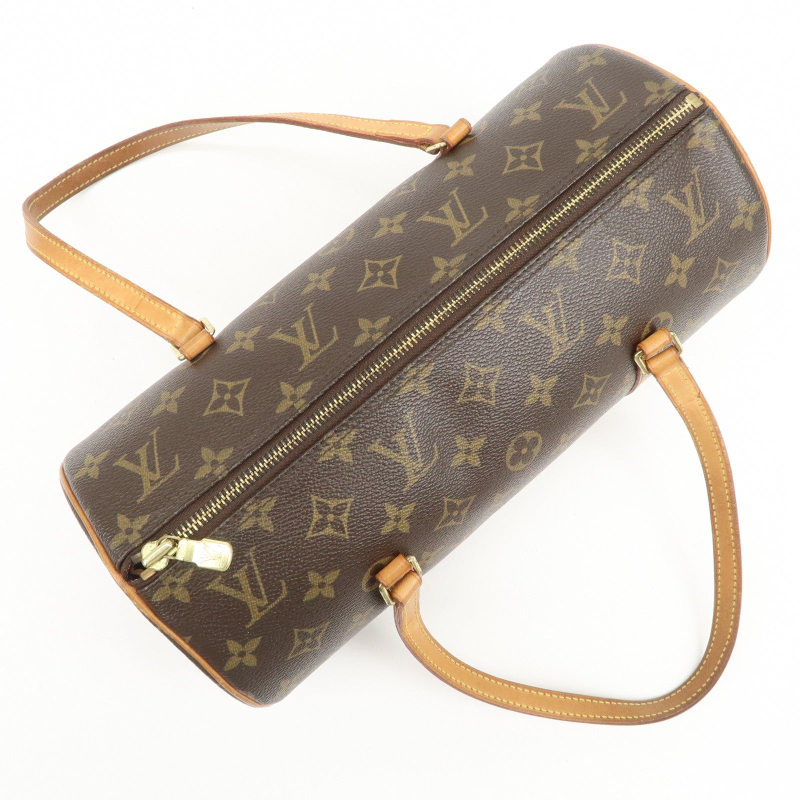 Louis Vuitton Monogram Papillon 30 Hand Bag Brown M51385