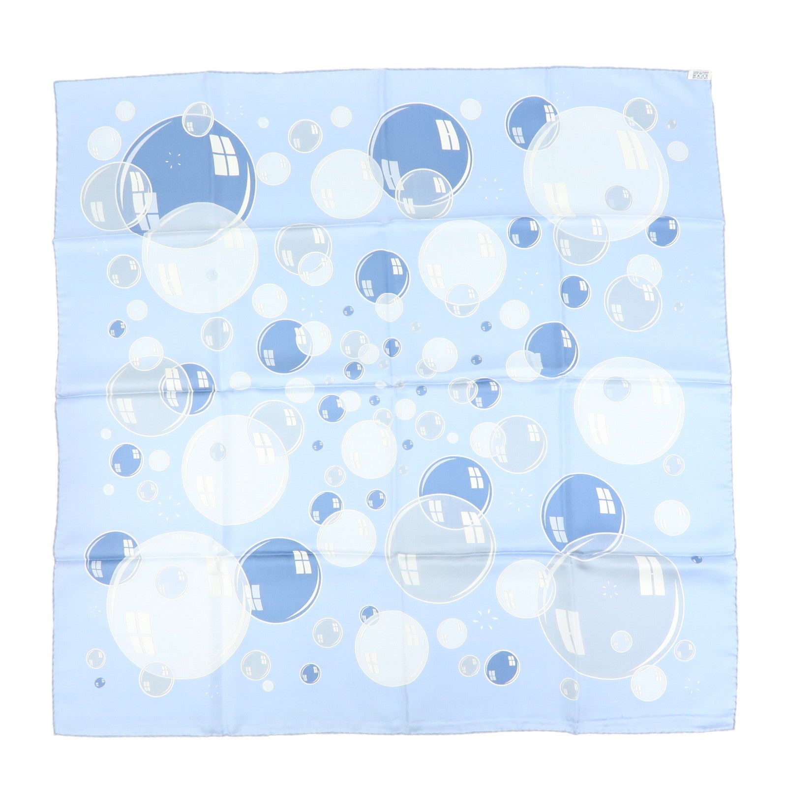 HERMES Carre 90 Silk 100% Scarf bal de bulles Soap Bubble Print